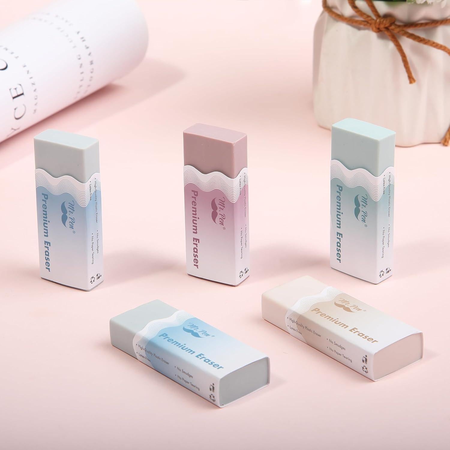 Gomas de Borrar Mr. Pen - 10 Piezas Colores Morandi