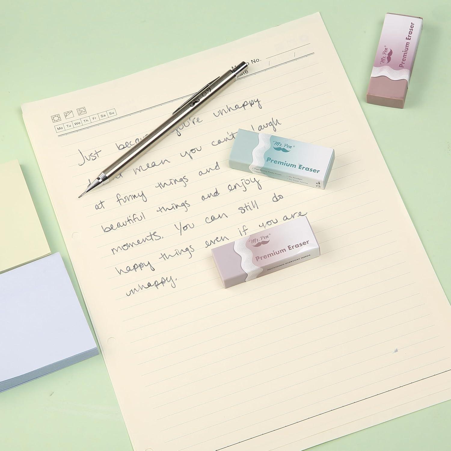 Gomas de Borrar Mr. Pen - 10 Piezas Colores Morandi