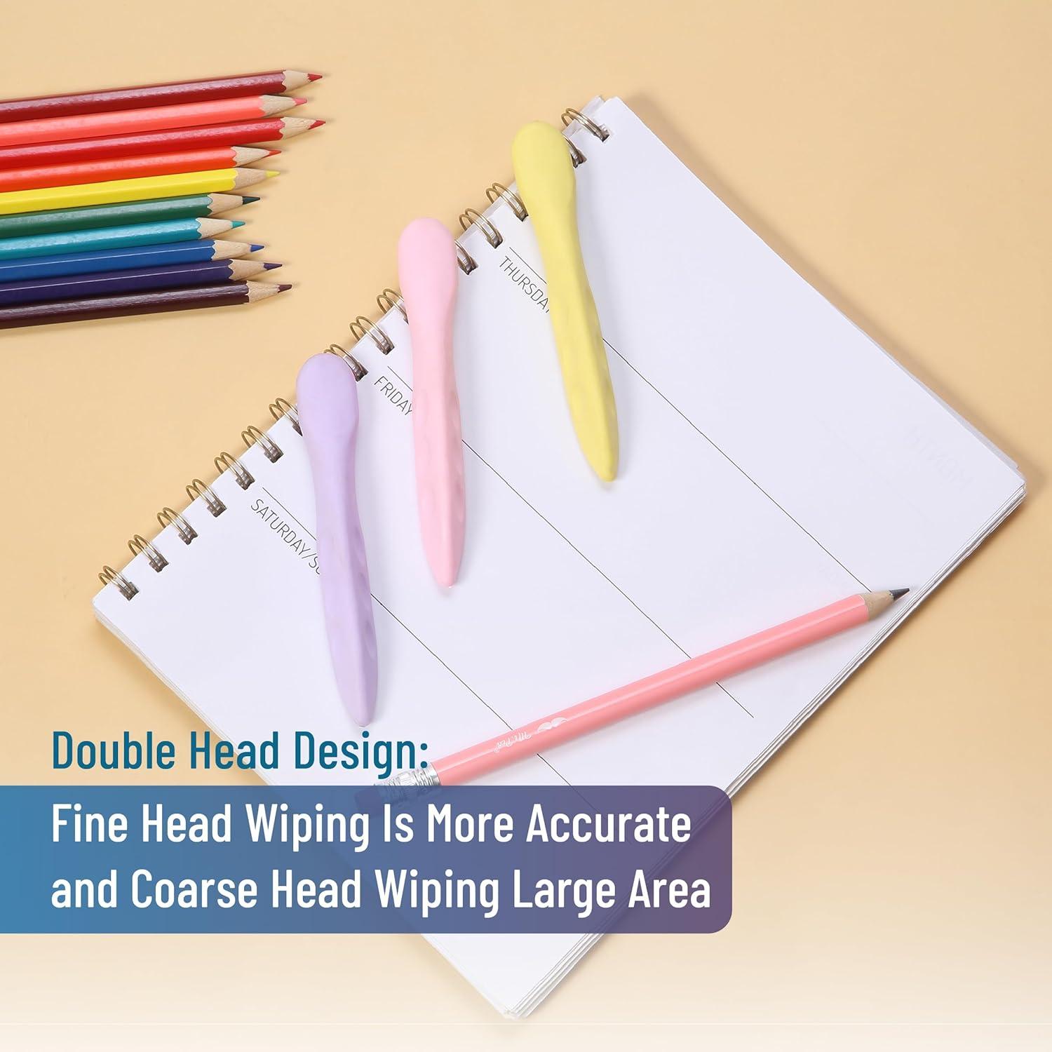 Gomas de Borrar Mr. Pen en Forma de Bolígrafo - Paquete de 3 Colores Pastel