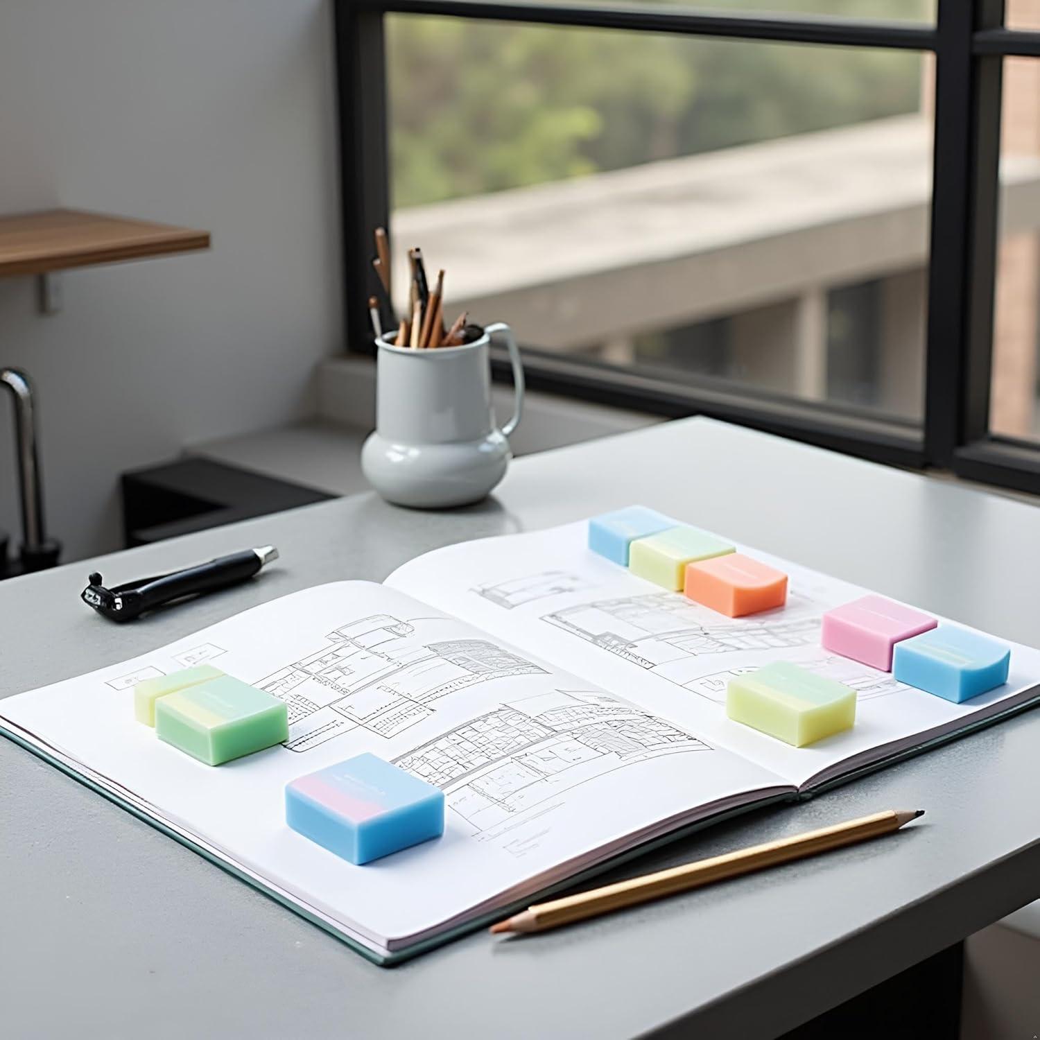 Juego de 8 Gomas de Borrar Cubo WaigN Multicolor