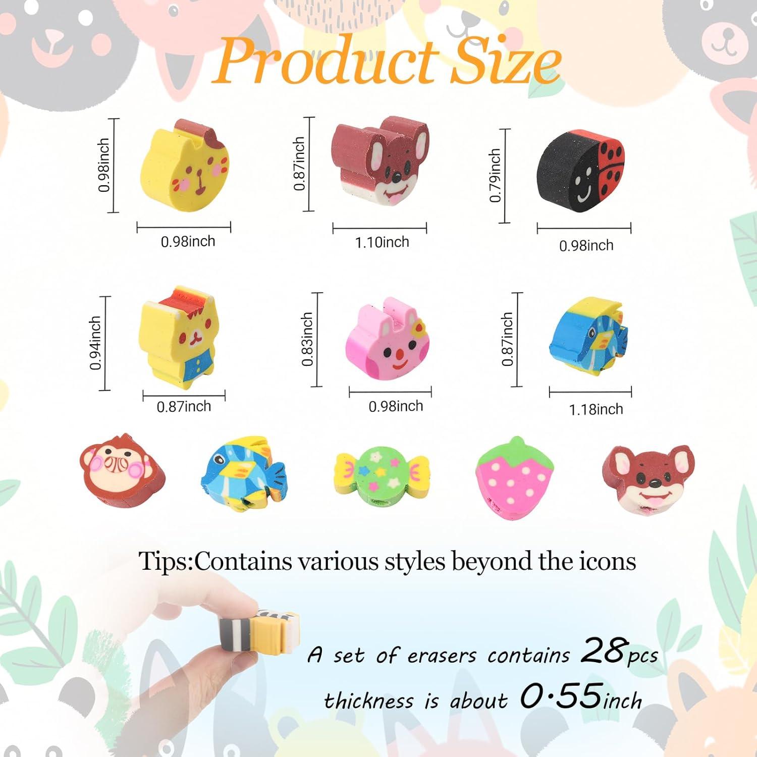 28 Borradores de Punta de Lápiz Wolpark Multicolor