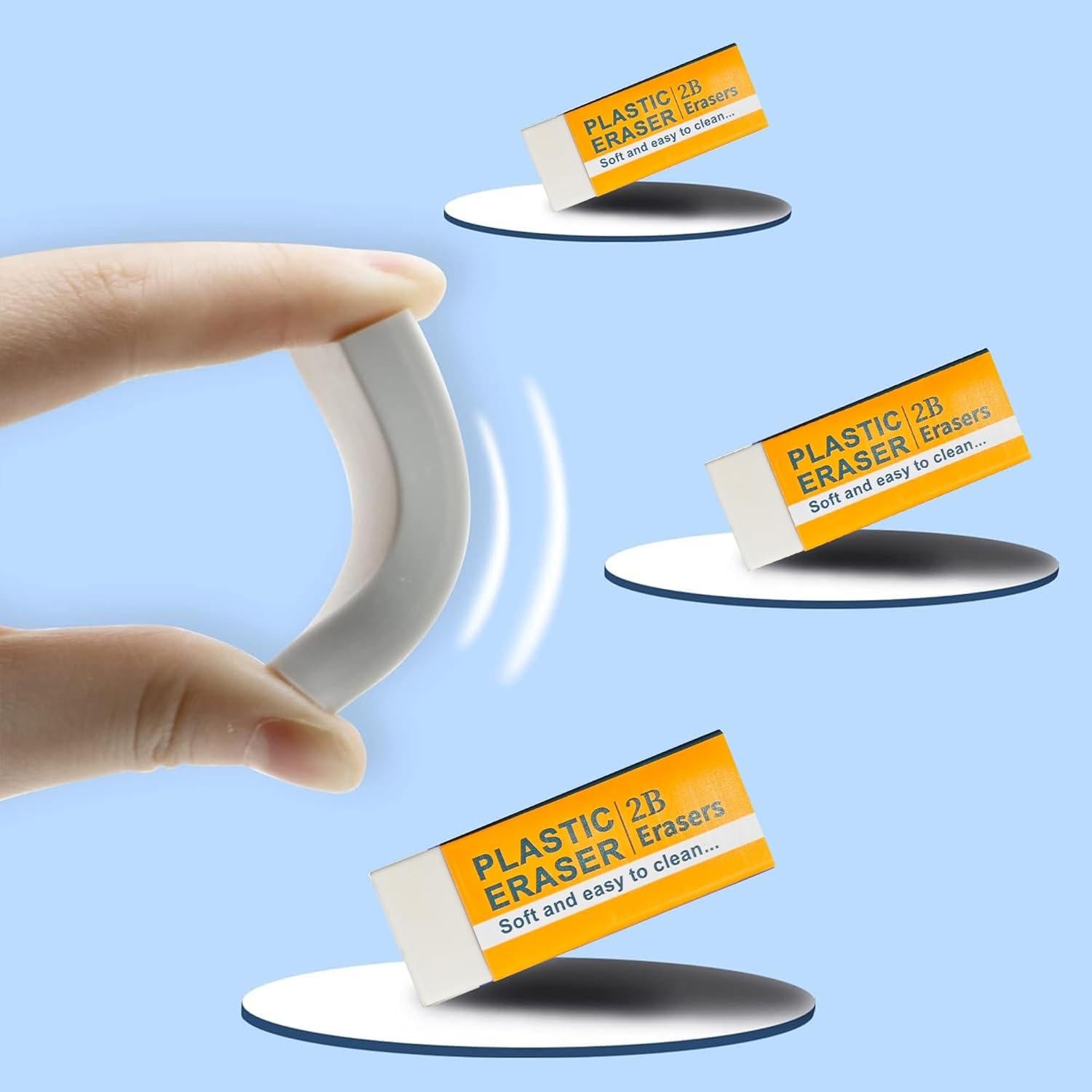 Borradores Blancos ONTYZZ 10 Pcs Suaves PVC 4.6x1.8 cm