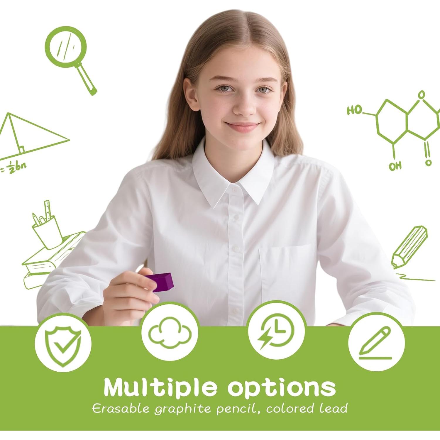 Borradores de Goma AmoreAngel 24 Pcs Coloridos 5.58 cm