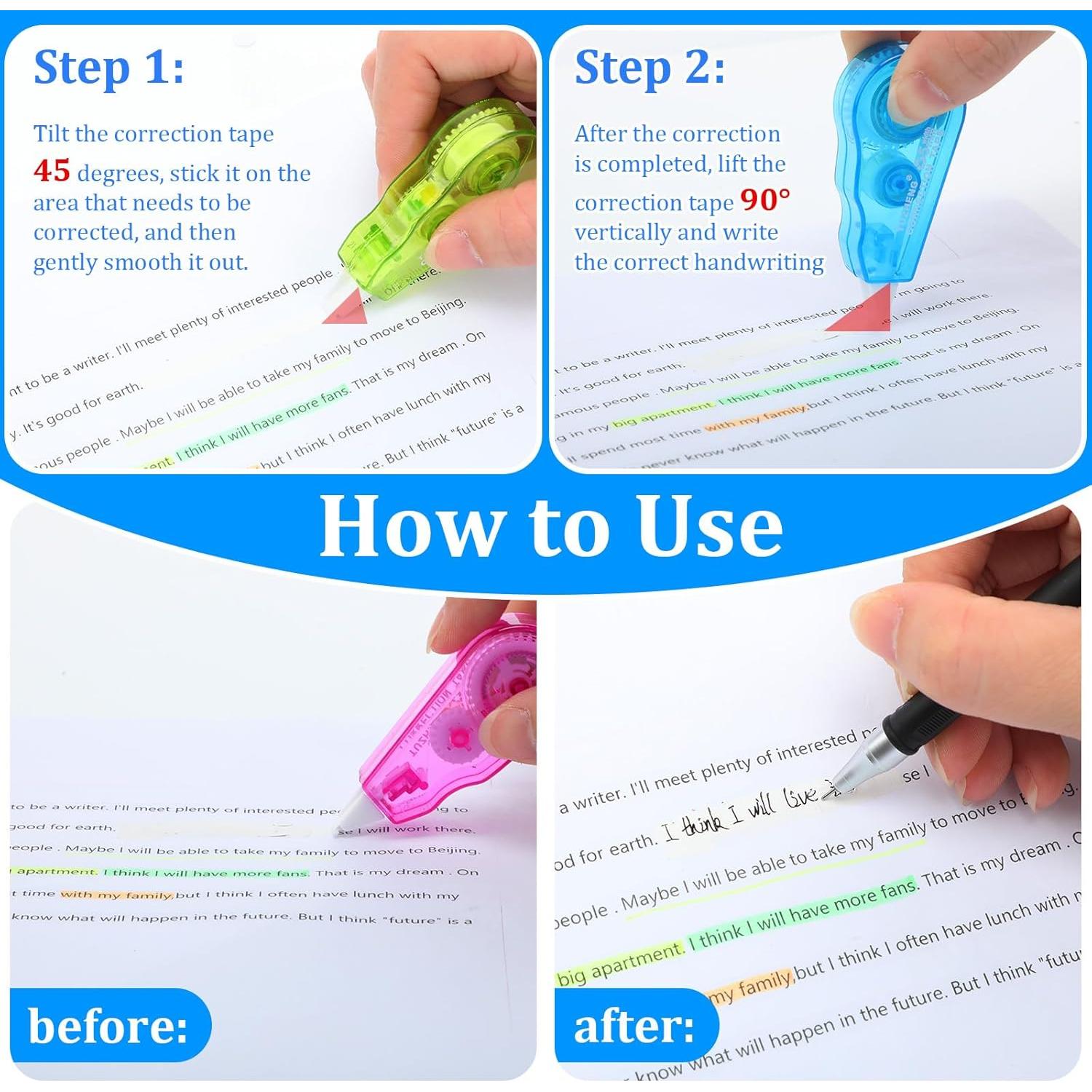 Cinta Correctora Mini Chivao 60 Unidades 4 m Colorido Oficina