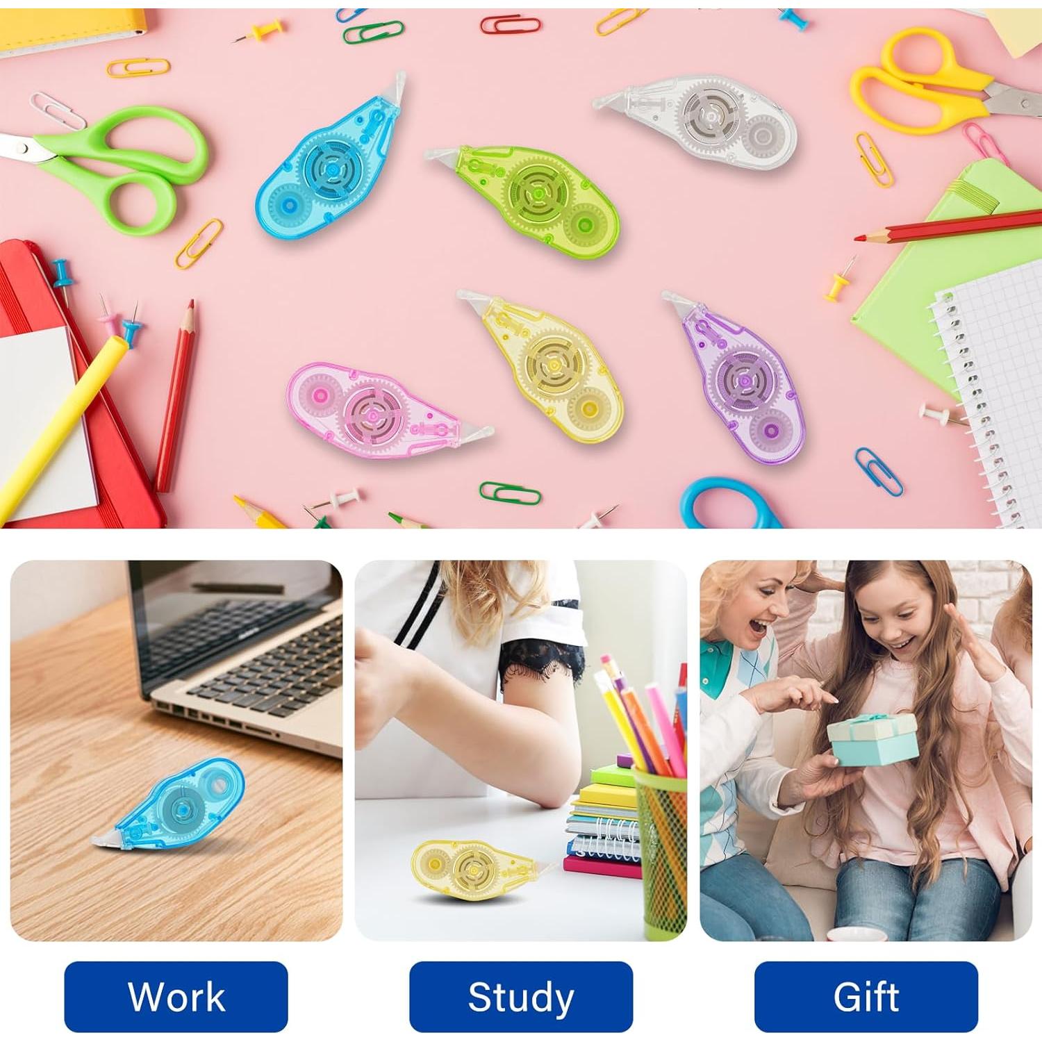 Cinta Correctora Mini XIGGA Blanca 6 Paquetes 6m Secado Rápido