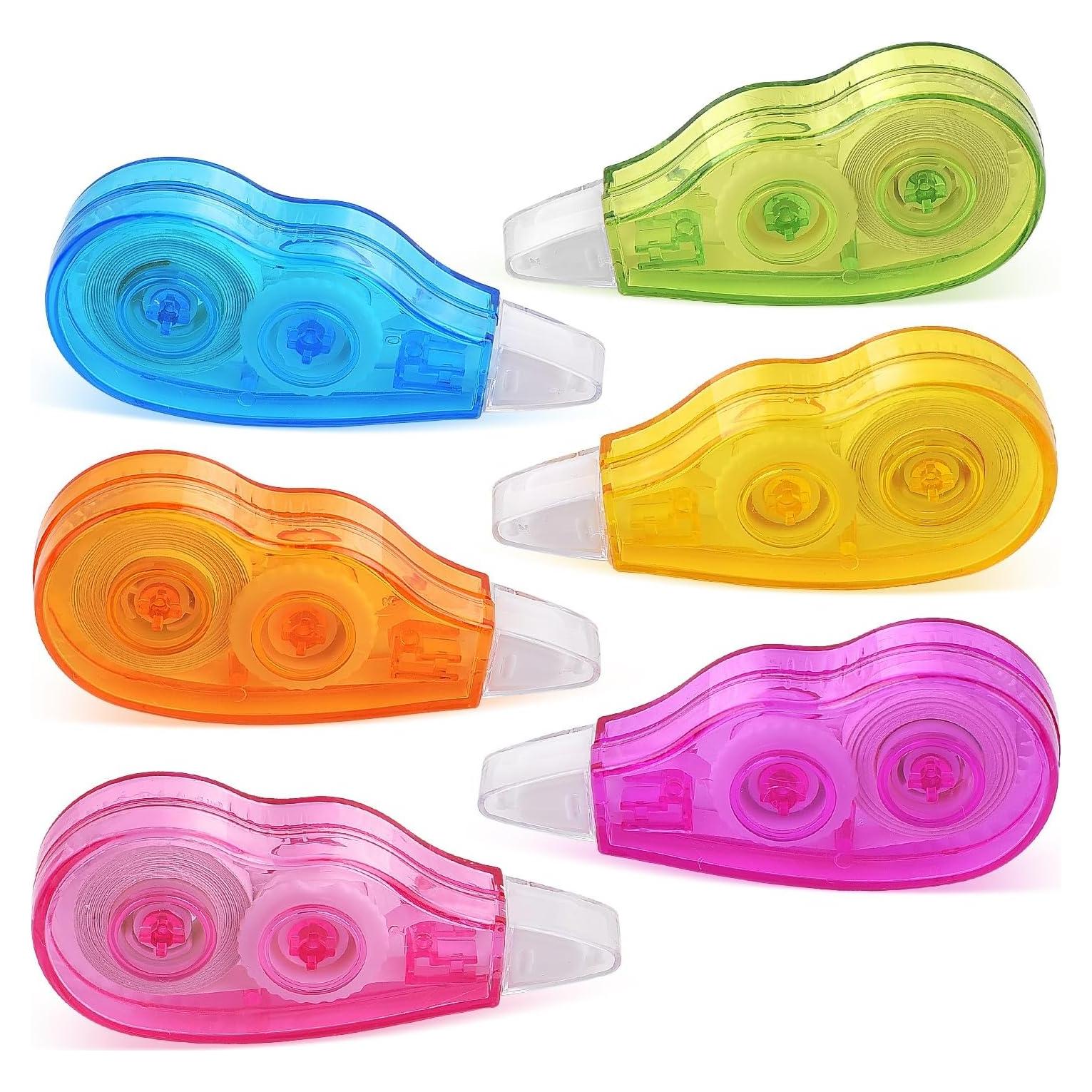 Cinta Correctora WISOPTUS 4m Paquete de 6 Colores Variados