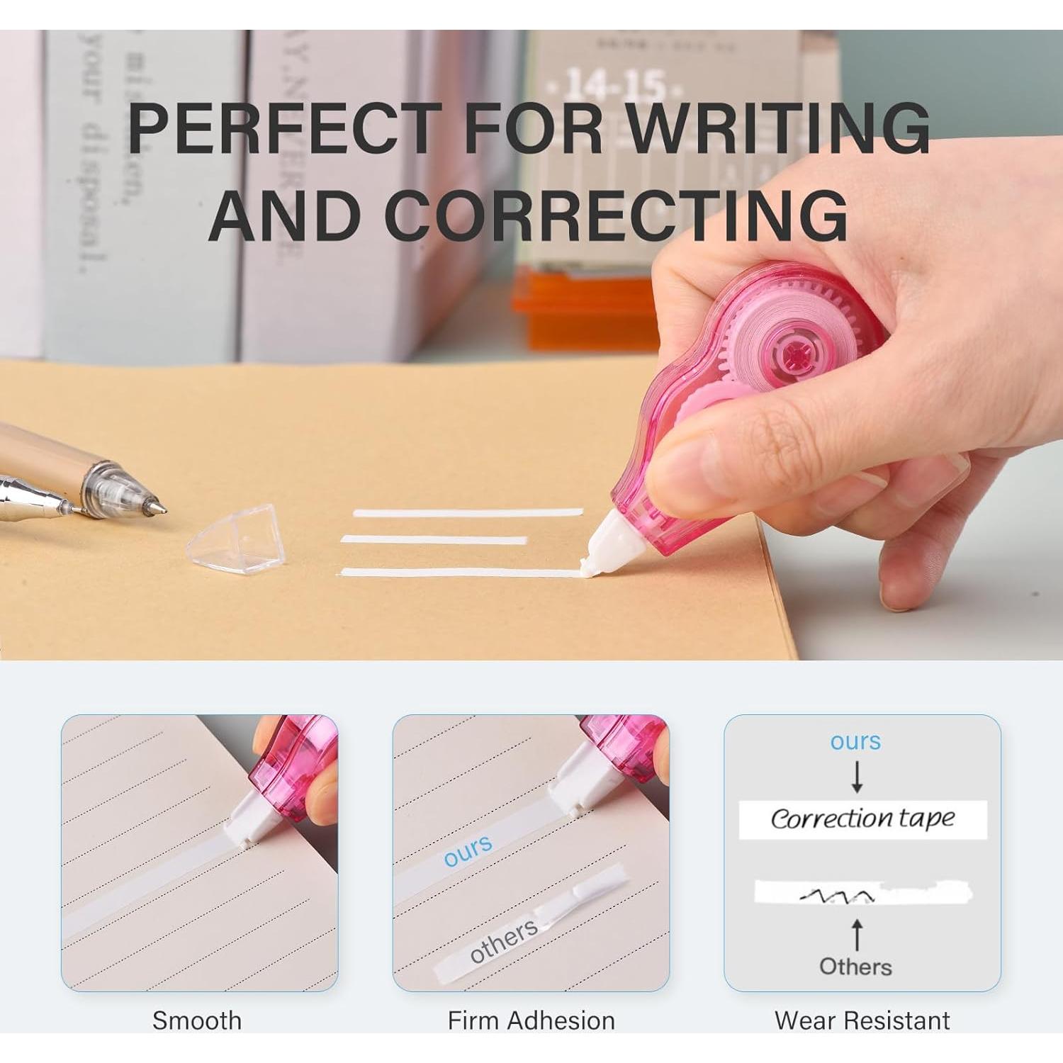 Cinta Correctora WISOPTUS 4m Paquete de 6 Colores Variados