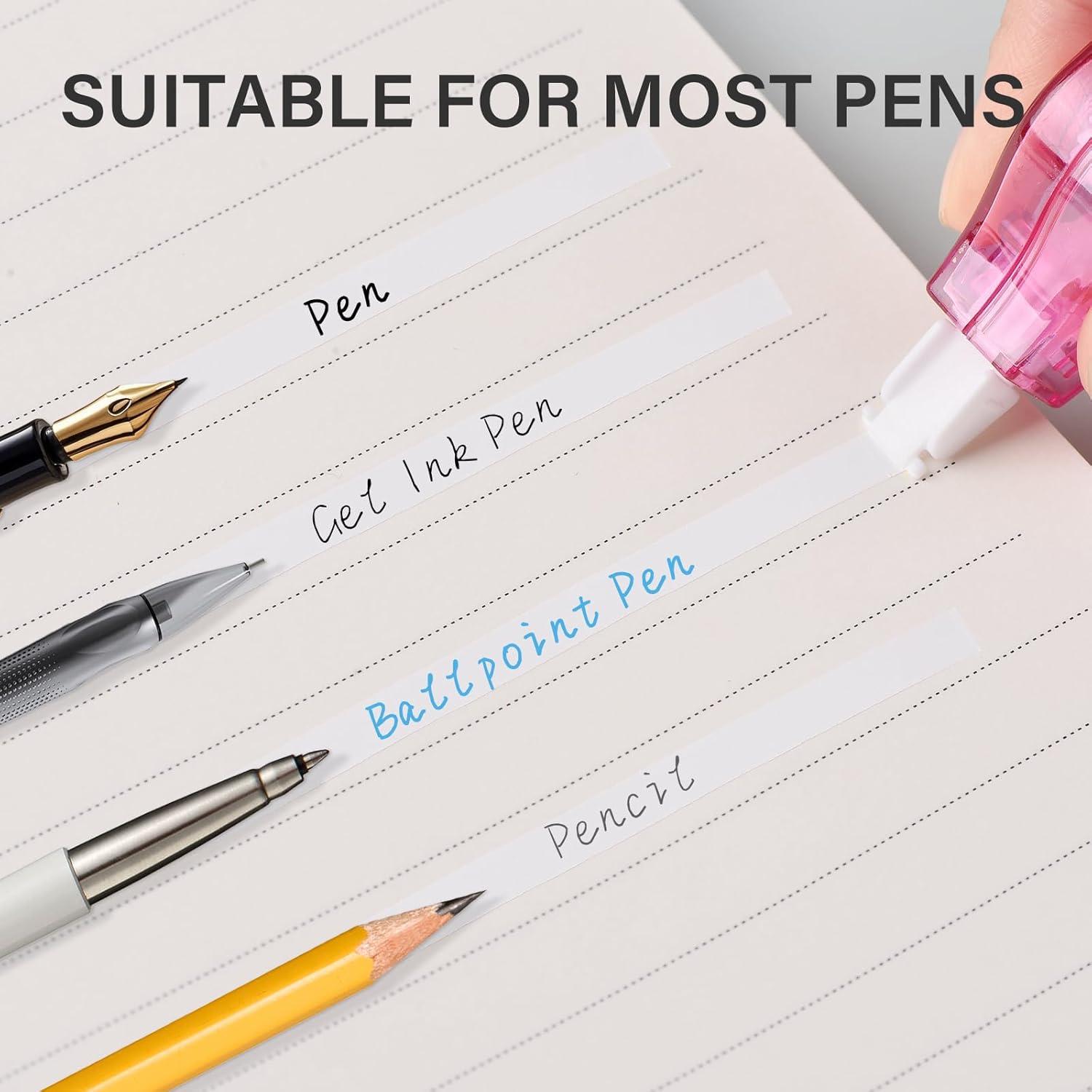 Cinta Correctora WISOPTUS 4m Paquete de 6 Colores Variados