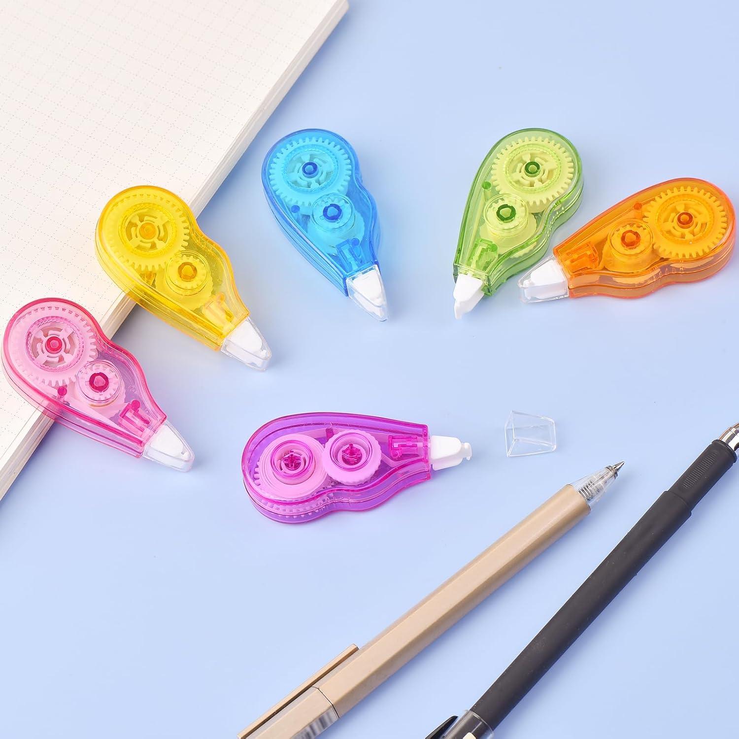 Cinta Correctora WISOPTUS 4m Paquete de 6 Colores Variados