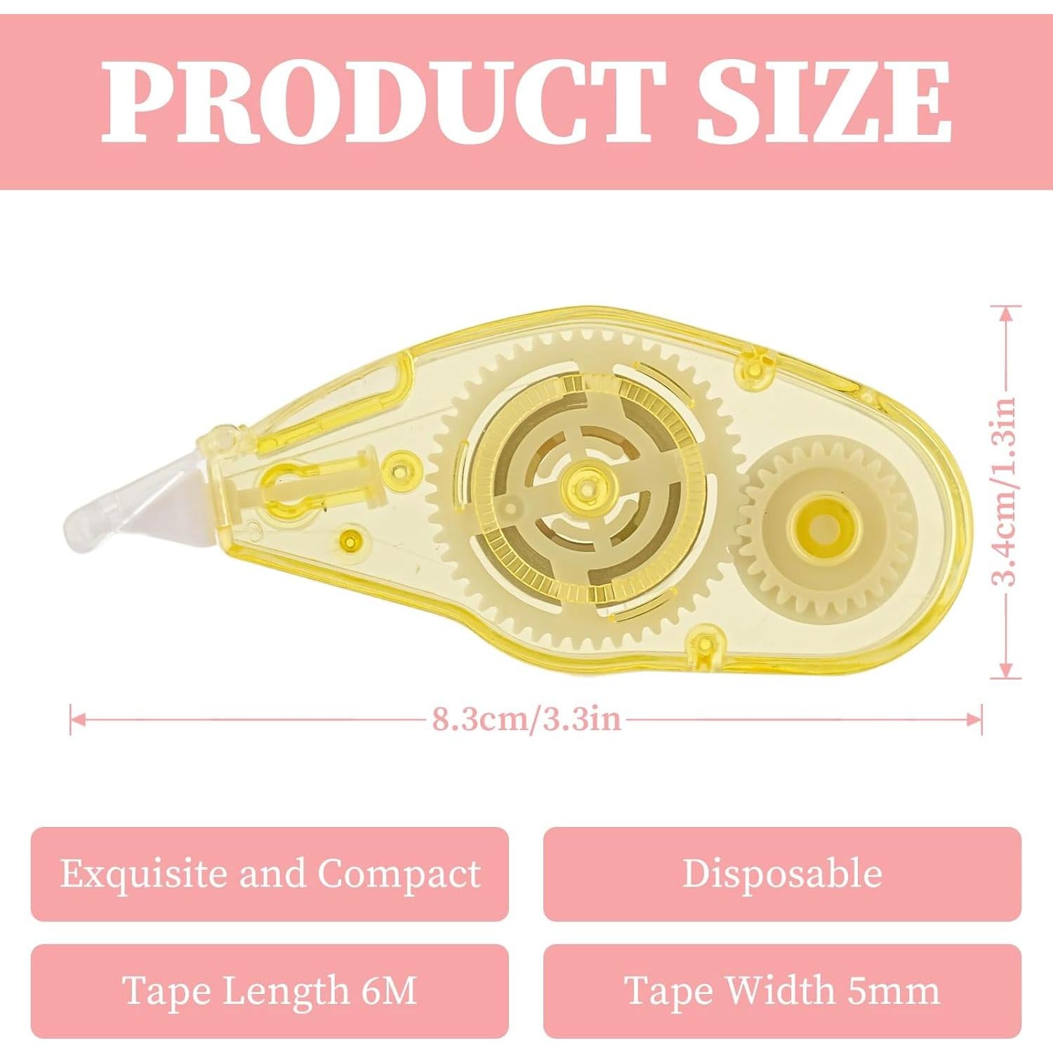 Cinta Correctora CUXFLS 6 Piezas 19.7m Blanca Secado Rápido