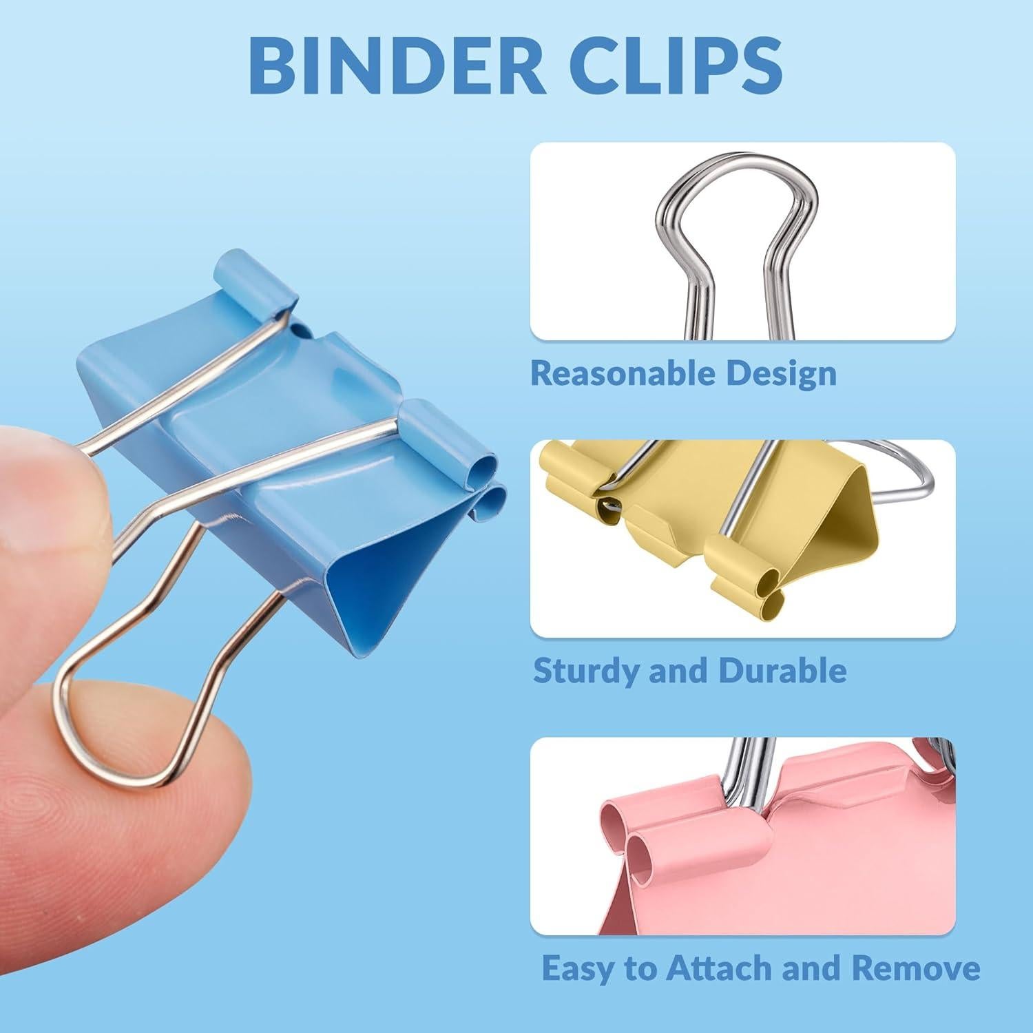 Clips de Carpeta Metálicos NEEWAY 100 Piezas Multicolor