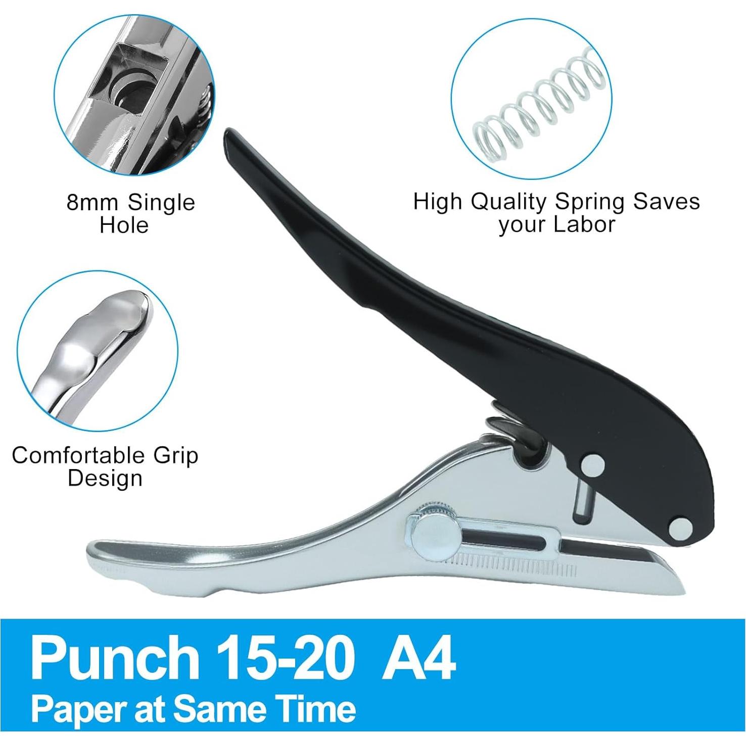 Perforadora Manual Hitefu 8MM Alta Resistencia para Papel y Plástico