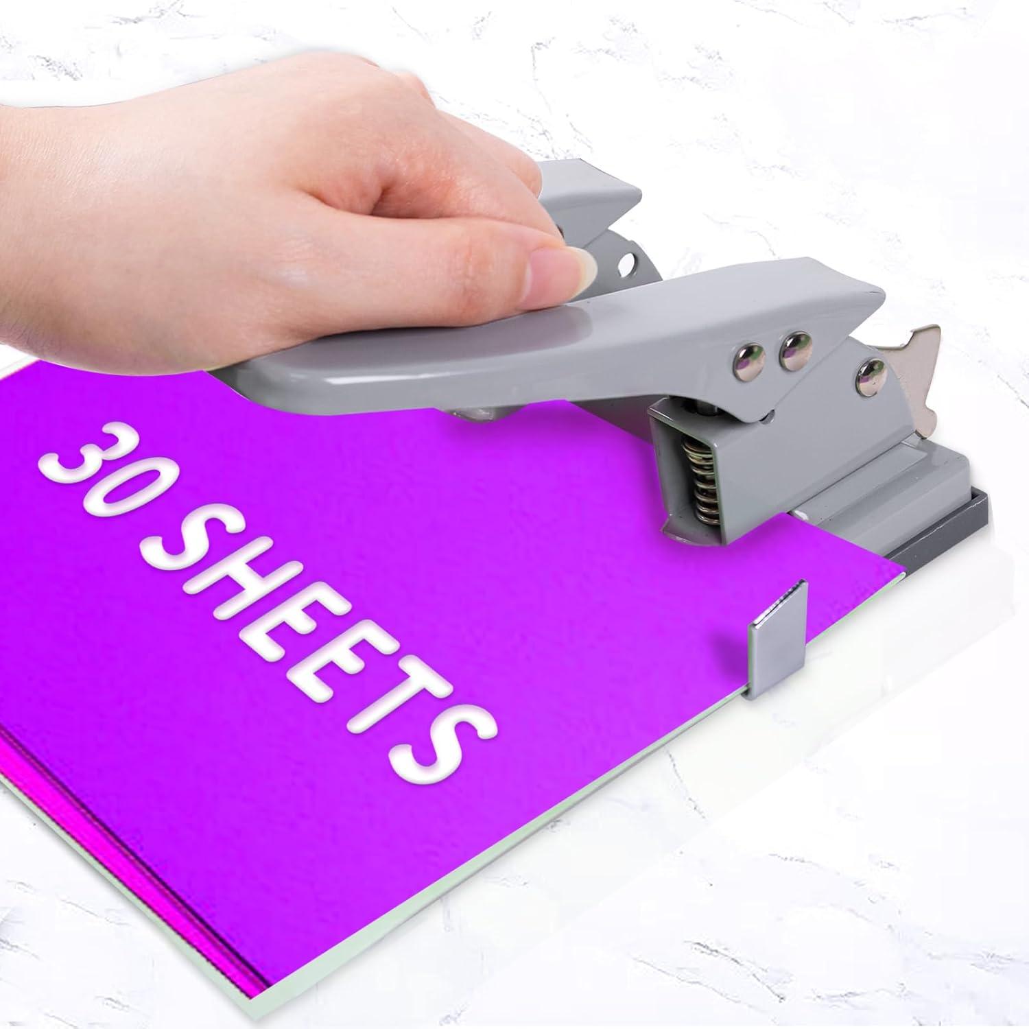 Perforadora de 2 agujeros HKKYO metálica para 30 hojas