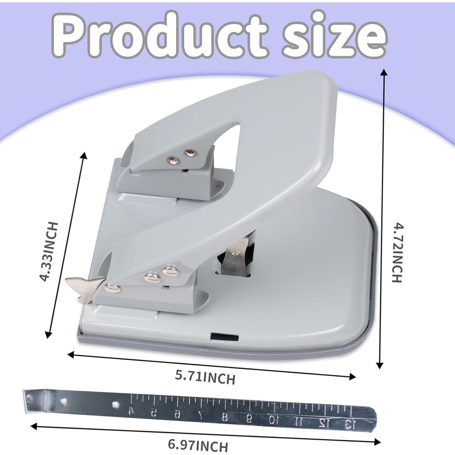 Perforadora de 2 agujeros HKKYO metálica para 30 hojas