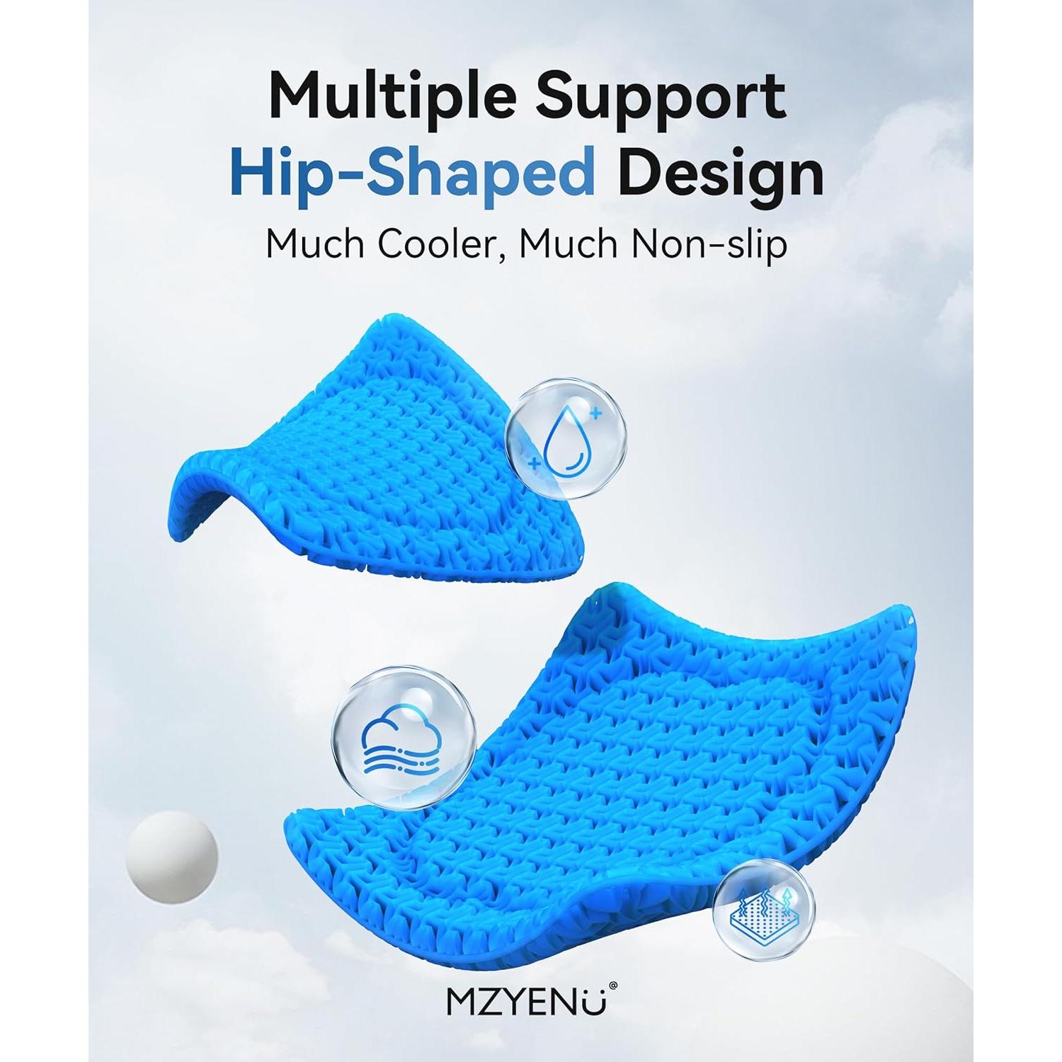 Cojín de Gel MZYENU para Silla y Coche, Alivio de Espalda