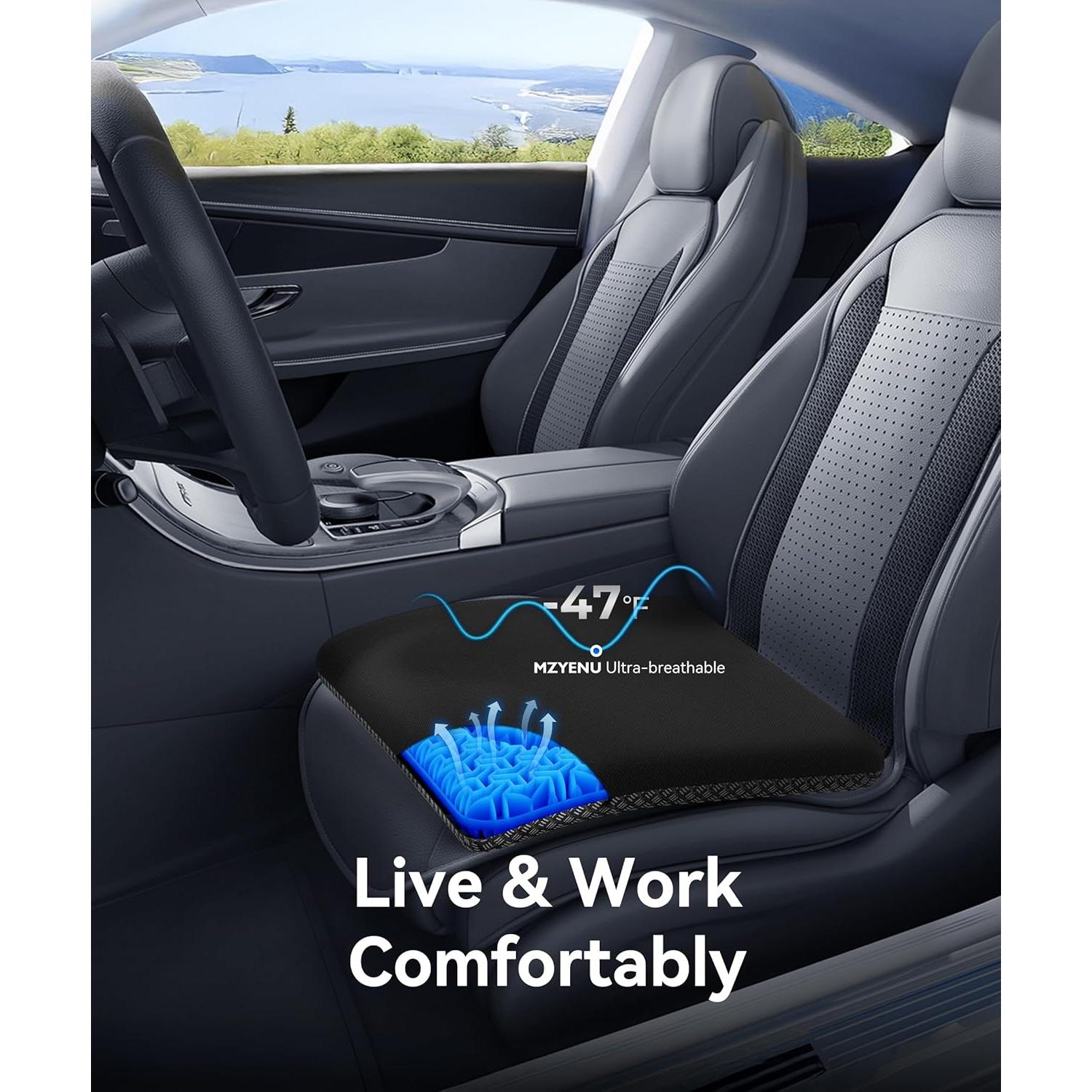 Cojín de Gel MZYENU para Silla y Coche, Alivio de Espalda