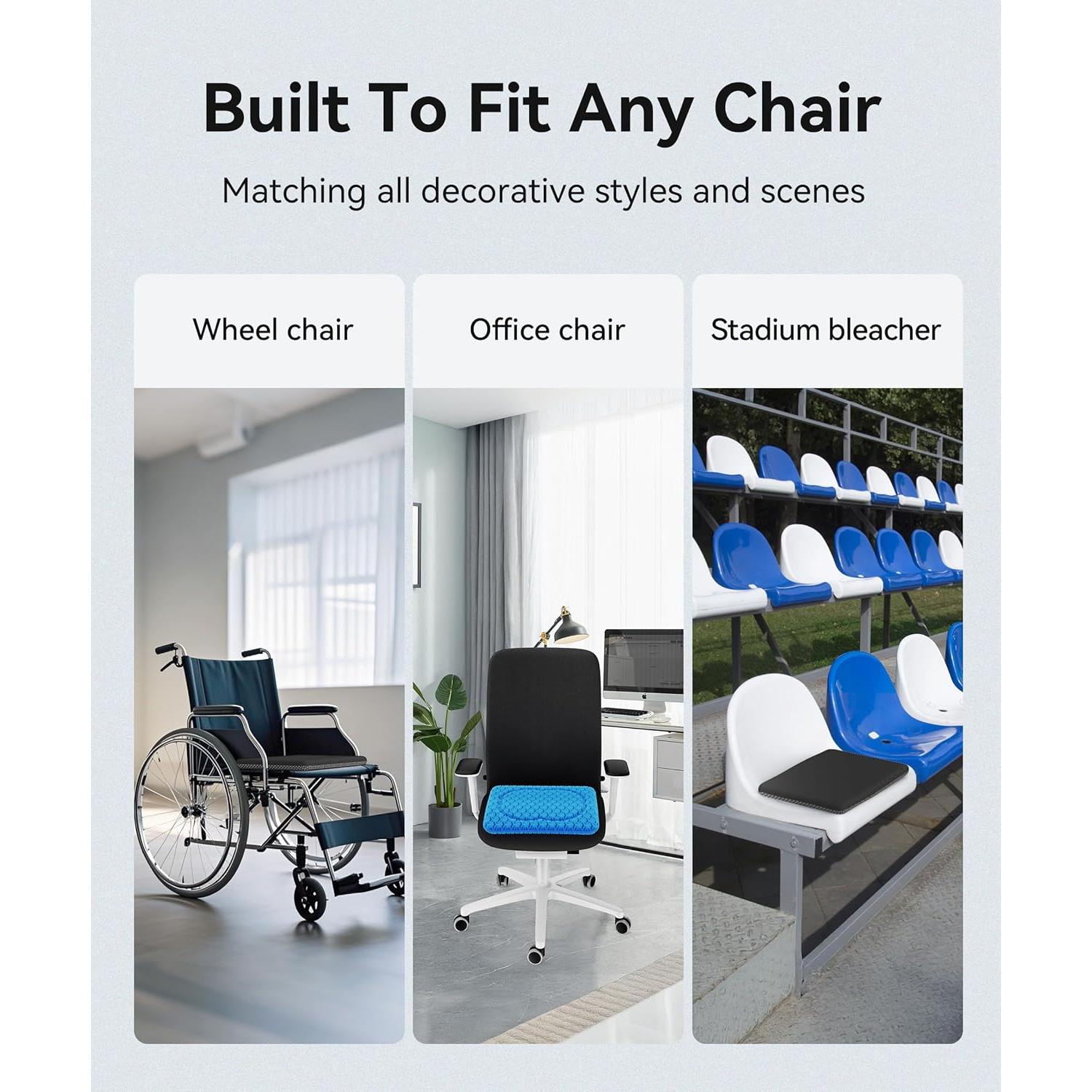 Cojín de Gel MZYENU para Silla y Coche, Alivio de Espalda