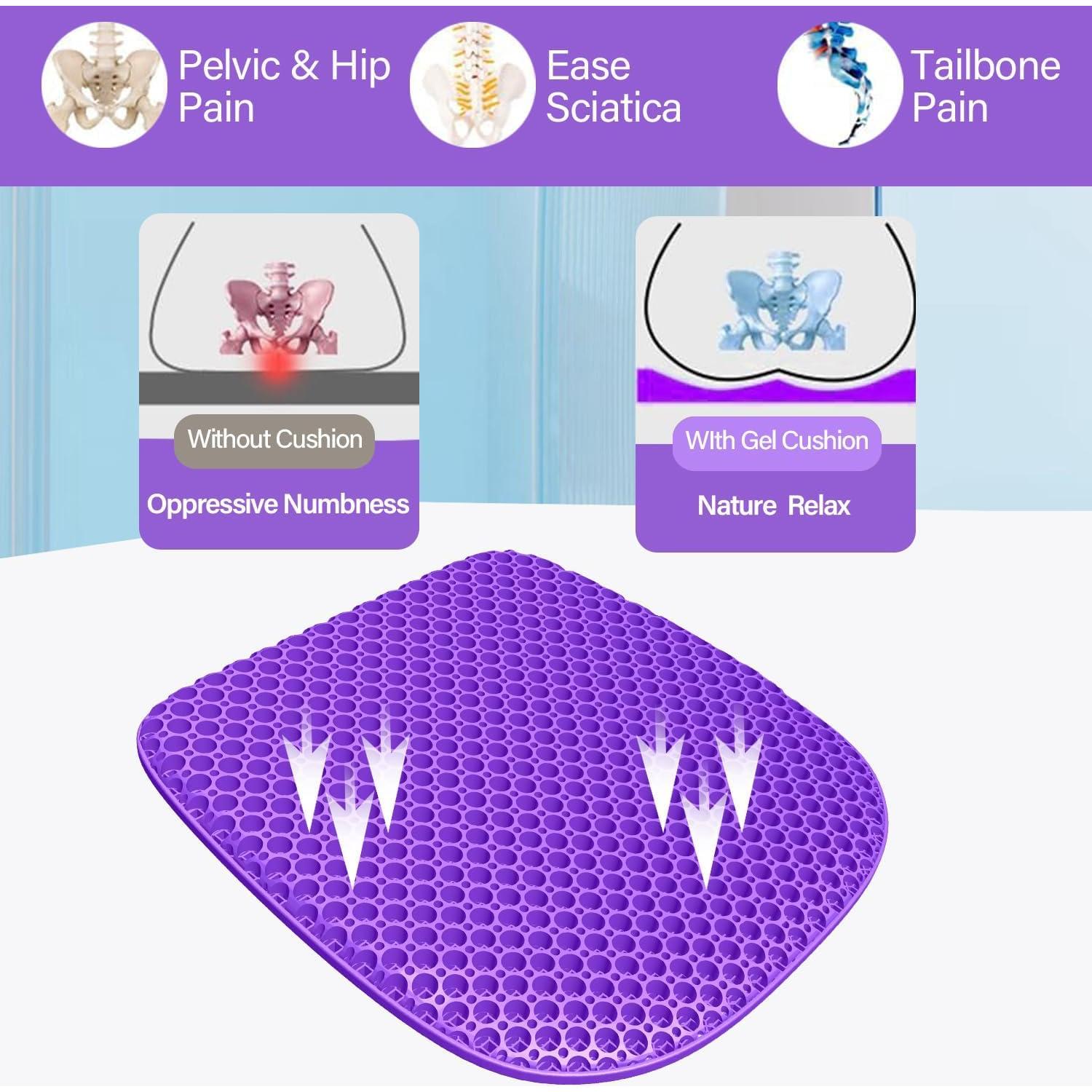 Cojín de Gel TONINT Grande 43x38 cm Antideslizante Suave