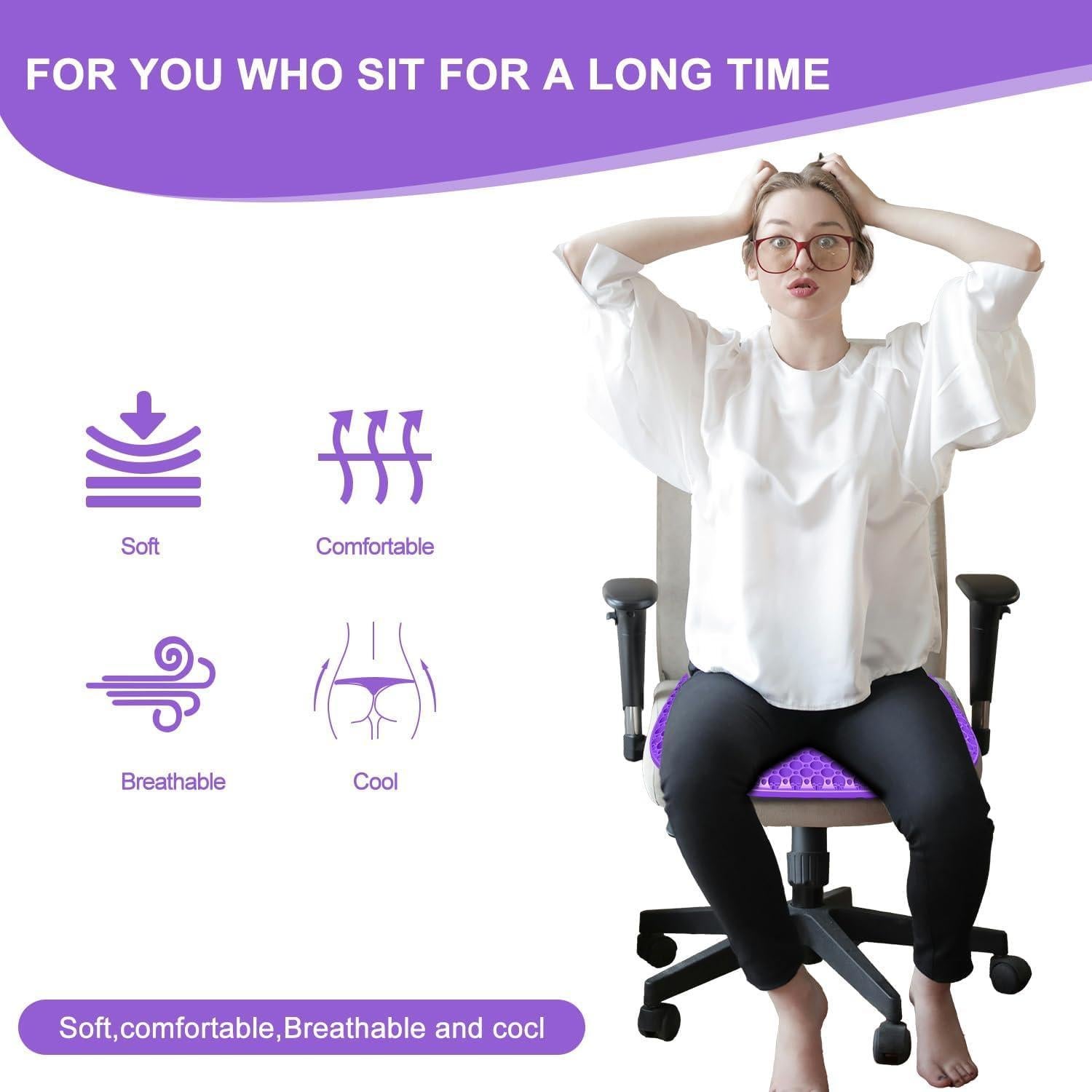 Cojín de Gel TONINT Grande 43x38 cm Antideslizante Suave