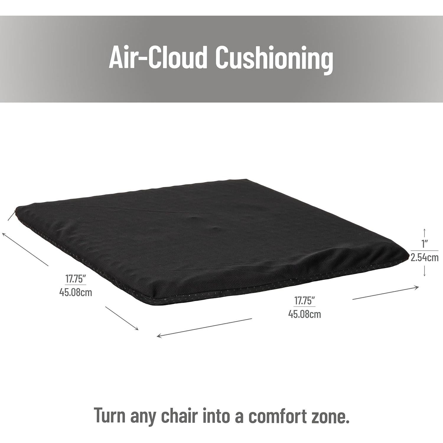 Cojín de Asiento Mind Reader Gel Ergonómico Negro 45x45 cm