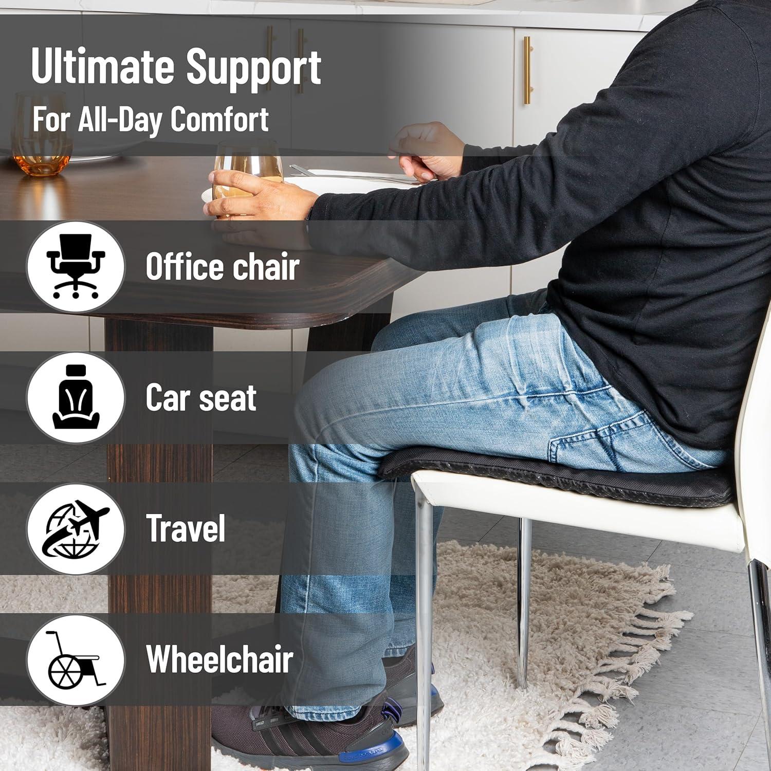 Cojín de Asiento Mind Reader Gel Ergonómico Negro 45x45 cm