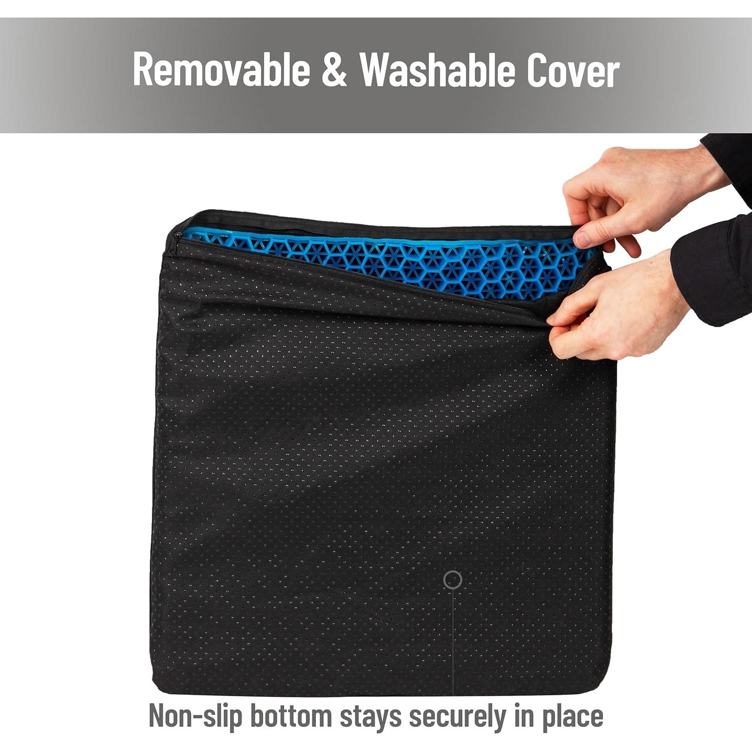 Cojín de Asiento Mind Reader Gel Ergonómico Negro 45x45 cm