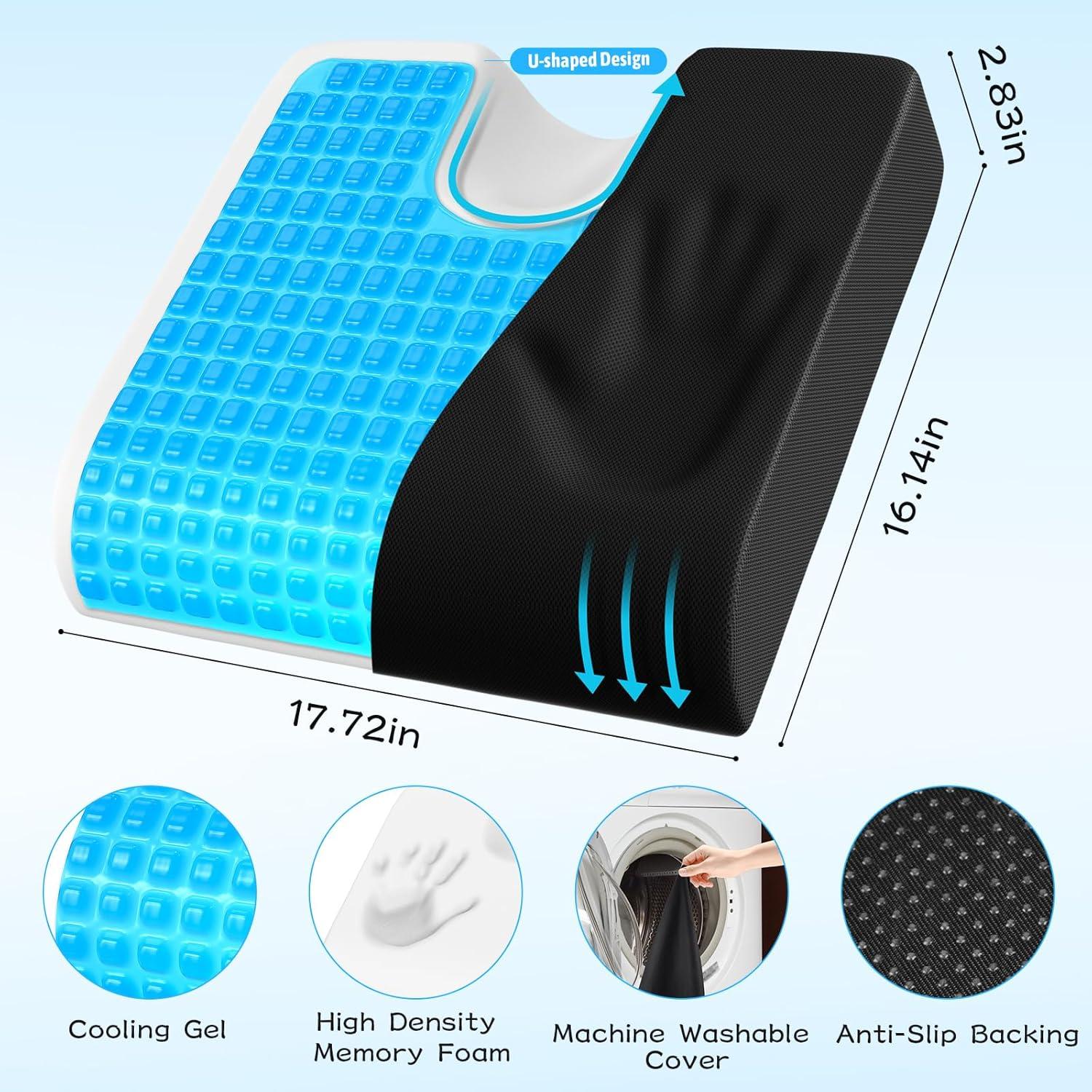 Cojín de Asiento Ergonómico TranquilMoments Negro 45x41cm