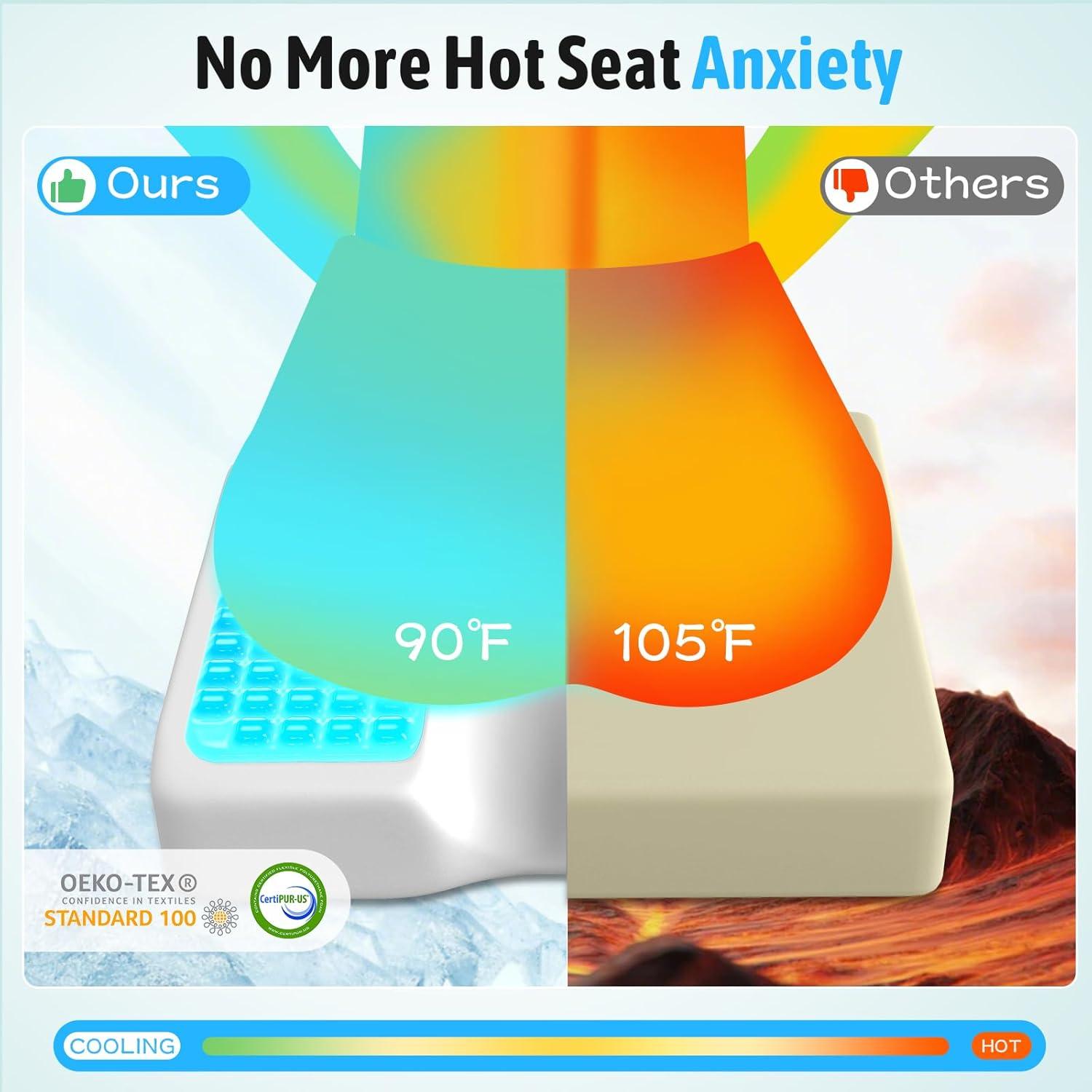 Cojín de Asiento Ergonómico TranquilMoments Negro 45x41cm