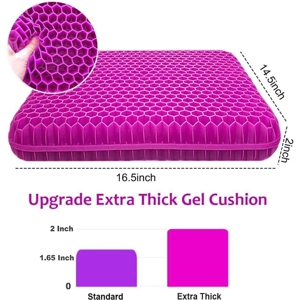 Cojín de Gel Extra Grueso Helishy para Alivio de Dolor Espalda