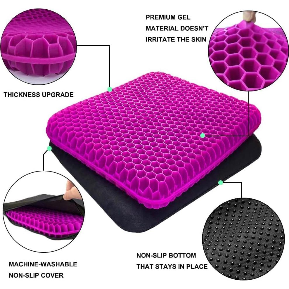 Cojín de Gel Extra Grueso Helishy para Alivio de Dolor Espalda