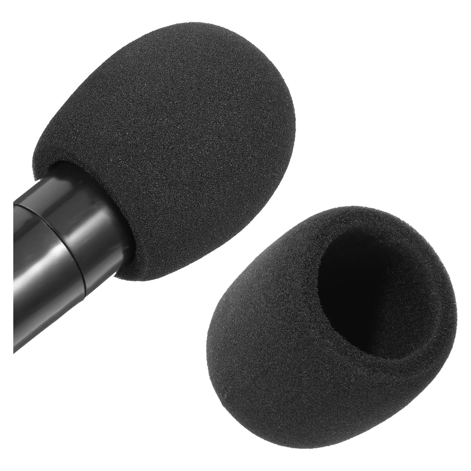 Cubierta de Micrófono 2PCS Funda de Espuma Negra 7.6x6cm