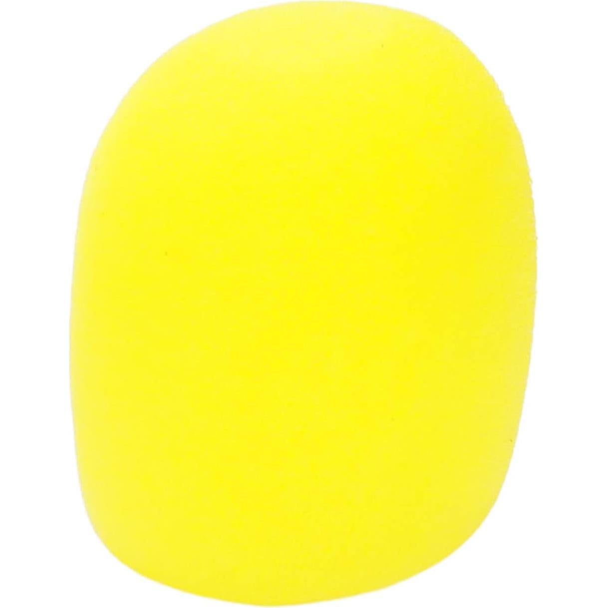 10 Fundas de Micrófono Amarillas de Espuma Dahszhi 73x60mm