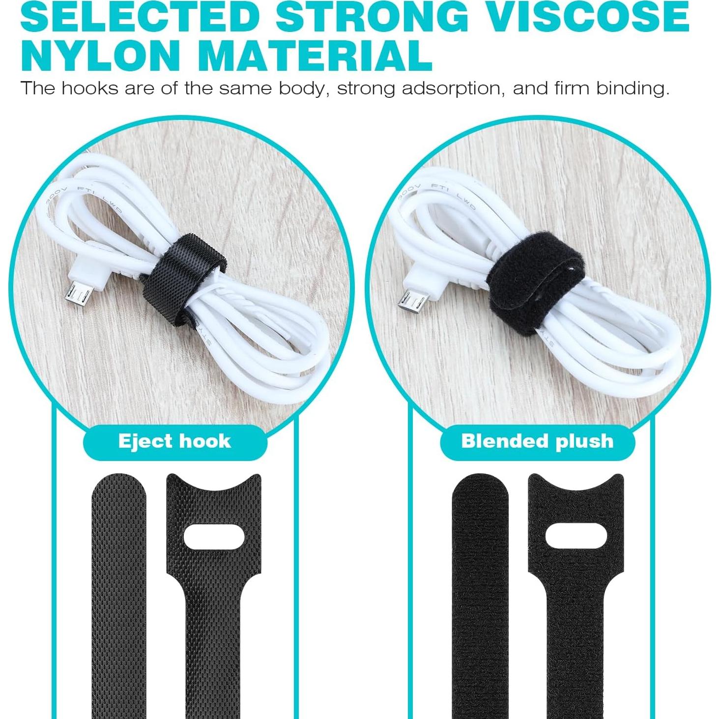 120 Bridas Reutilizables para Cables SAISN Nylon 15-20 cm