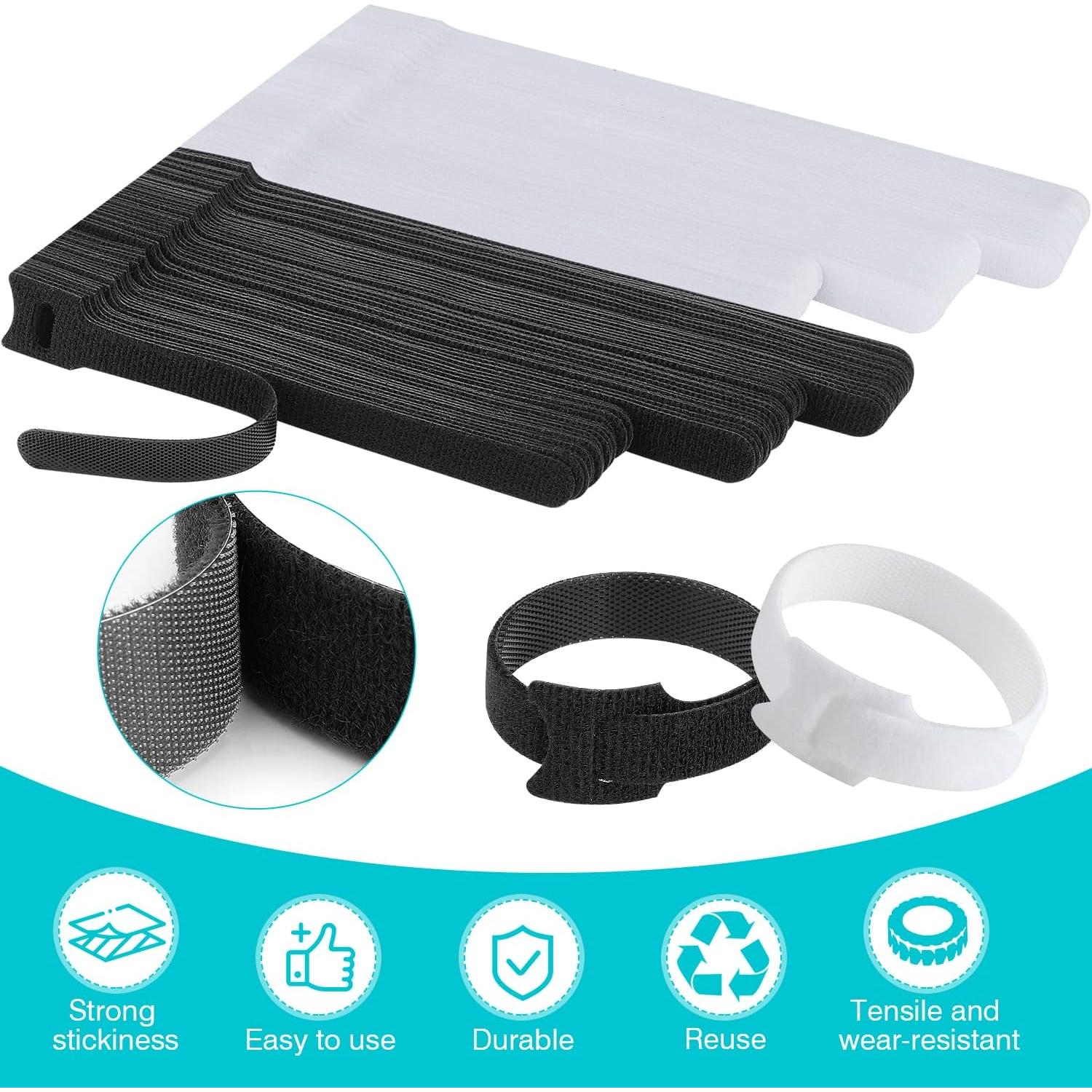 120 Bridas Reutilizables para Cables SAISN Nylon 15-20 cm