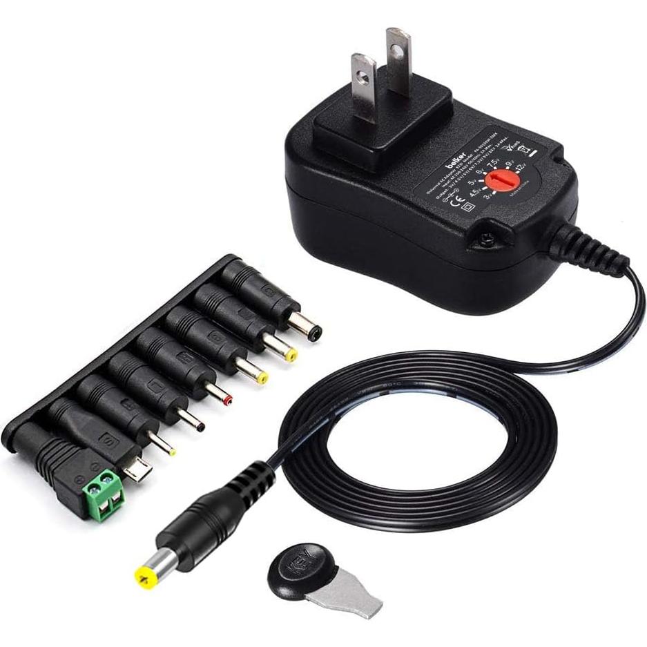 Adaptador de Voltaje Ajustable Belker 12W AC/DC 3-12V