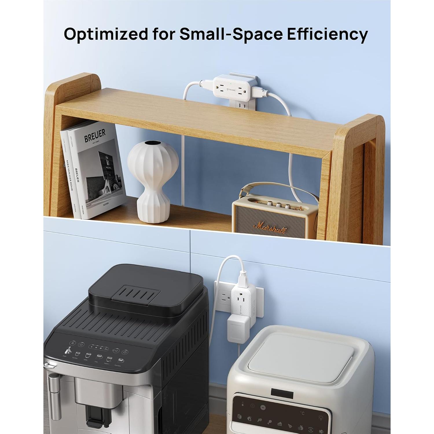 Extensor de Enchufe Rotatorio TROND 4 AC 900J Blanco