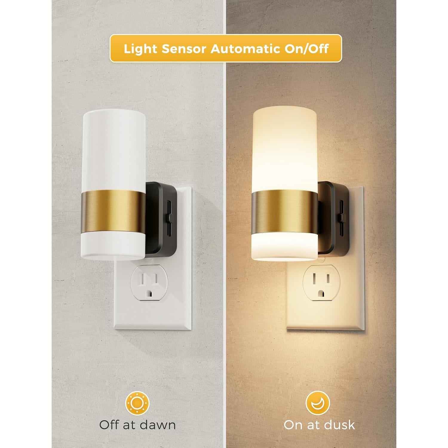 Luz Nocturna LED Regulable L LOHAS 2 Piezas 3000K 1W