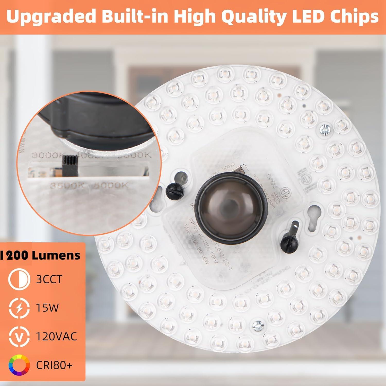 LED Motion Sensor Outdoor Ceiling Light, Flush Mount Ceiling Light Black Porch Lights, 3CCT 3000-5000K, Dusk to Dawn Motion Sensor Outdoor Lights, Anti-Bug, for Porch Entryway Garage, 2 Pack