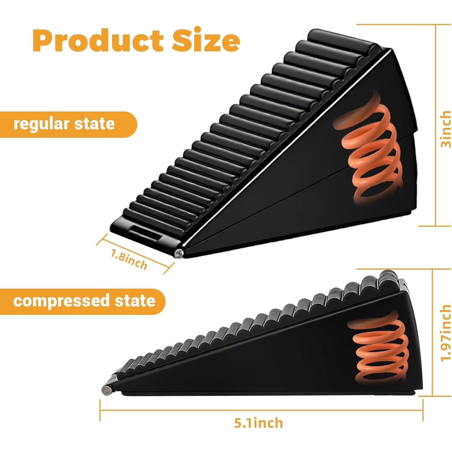 Topes de puerta LawnLegend de goma negra, 1 paquete, antideslizante