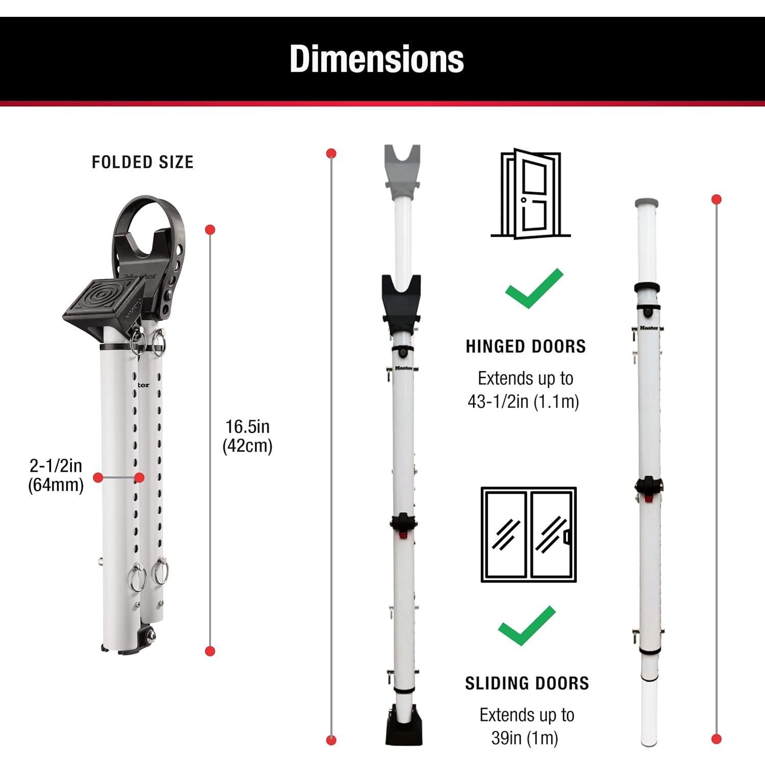 Barra de Seguridad Plegable Master Lock 270EC para Puertas