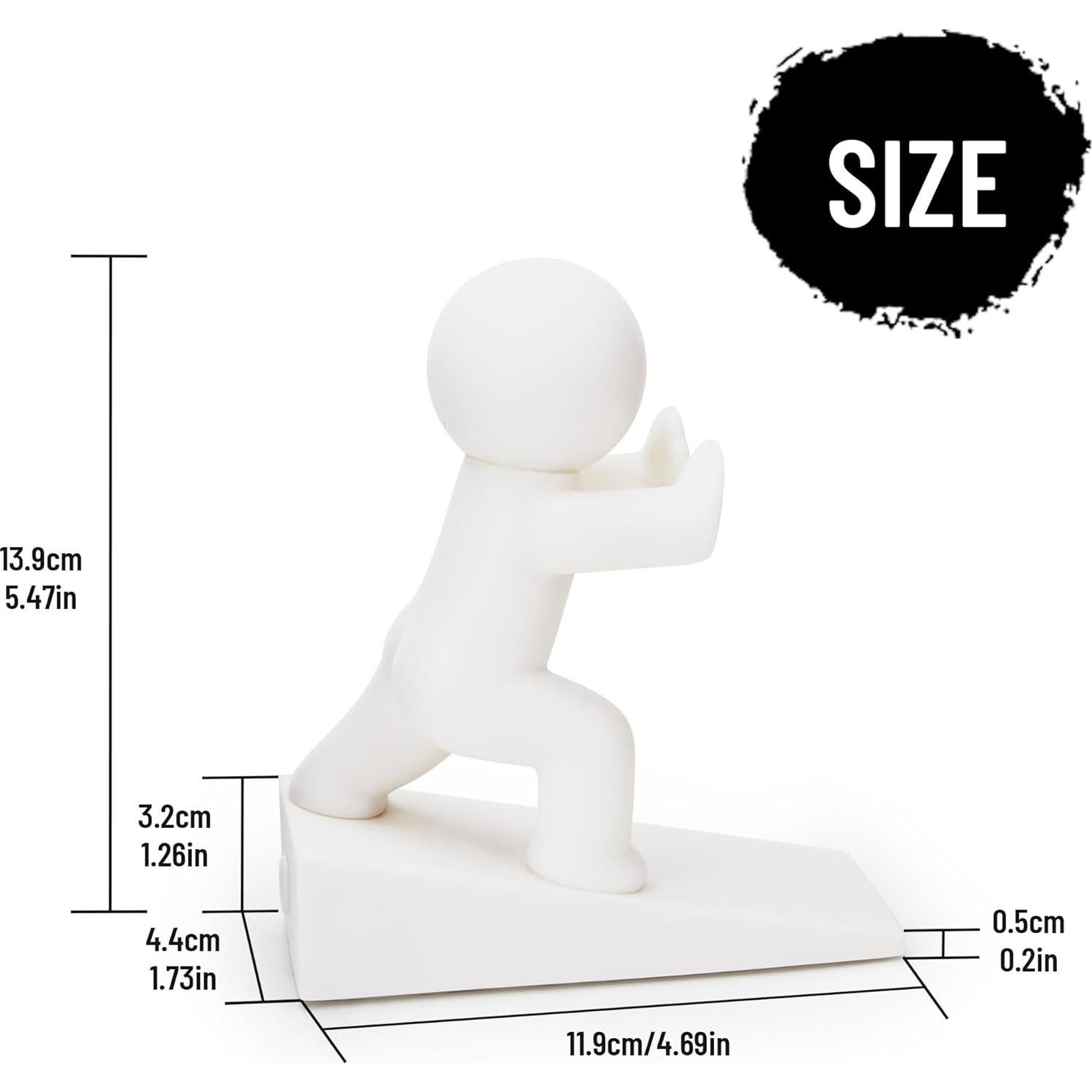 Tope de Puerta Decorativo Omoojee Blanco Antideslizante