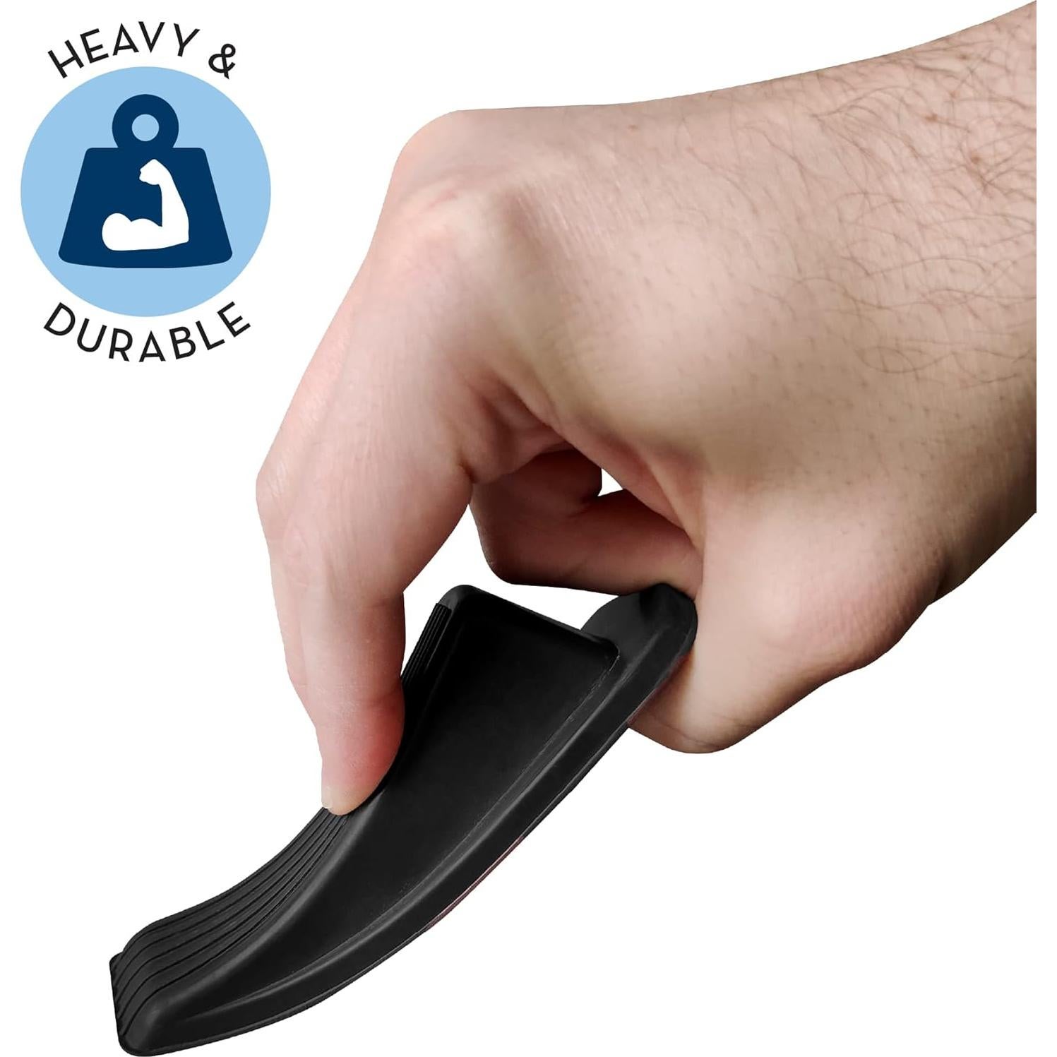 Tope de puerta de goma S&T INC. 4 unidades 12.2x5.6x3.3cm