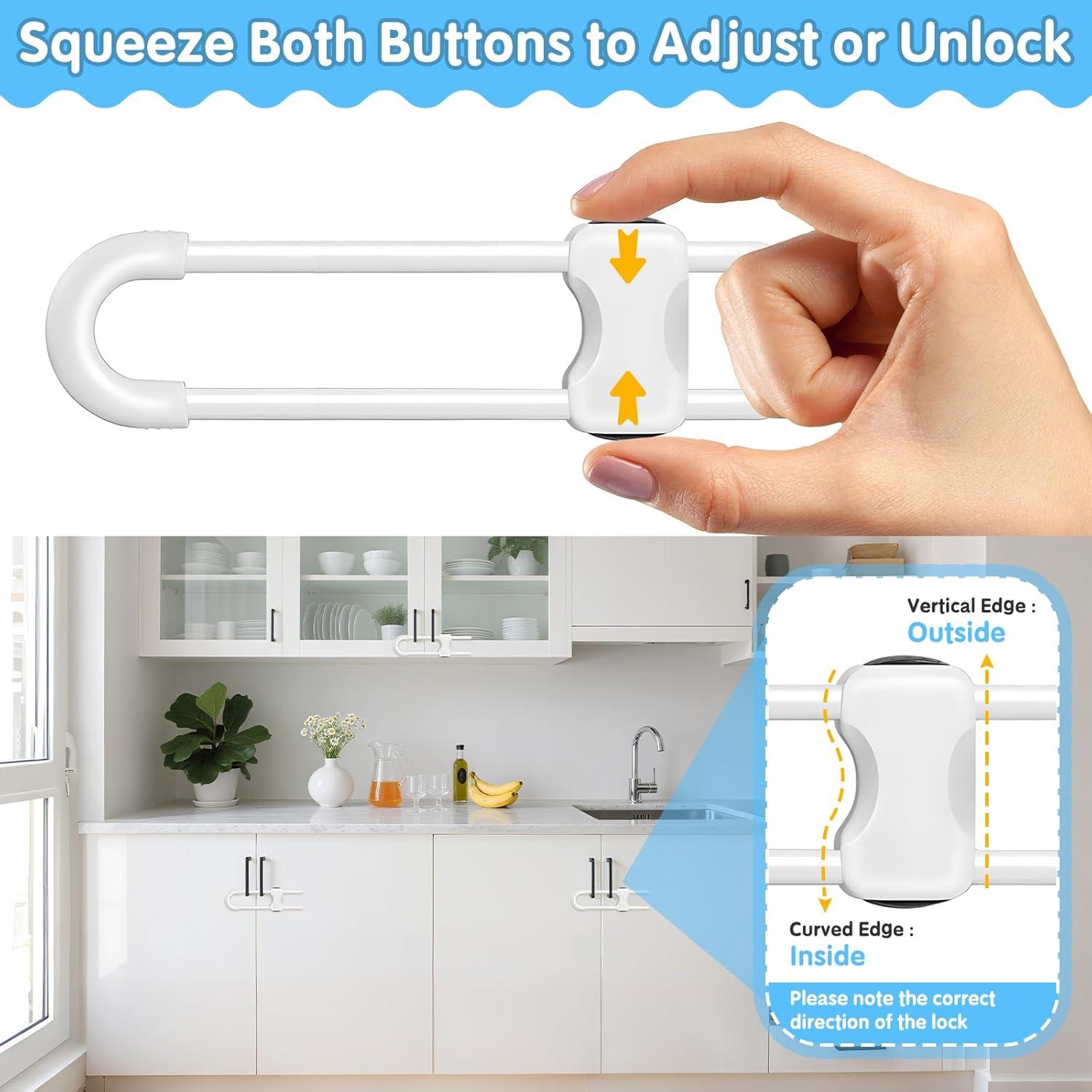 Cerraduras de Seguridad para Gabinetes Modacraft 15 Piezas