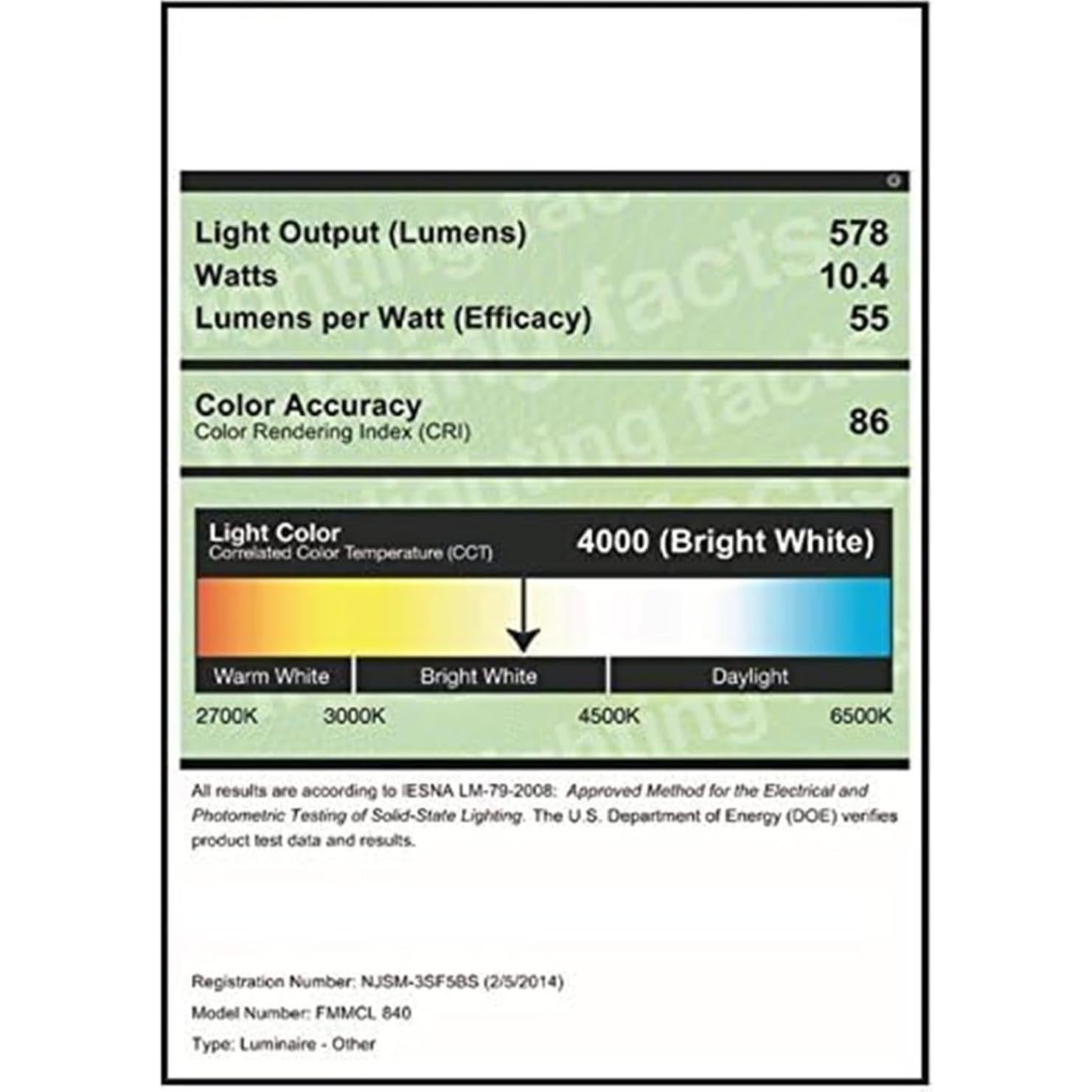 Luz LED de Montaje en Superficie Lithonia FMMCL 4000K 17.78cm