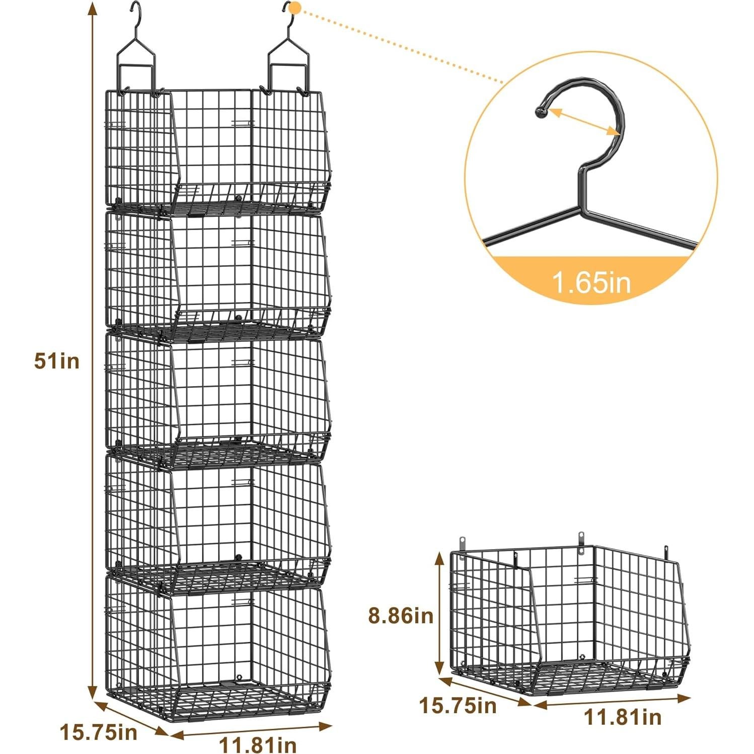 Organizador de Closet Colgante X-cosrack 5 Niveles 10.16 cm