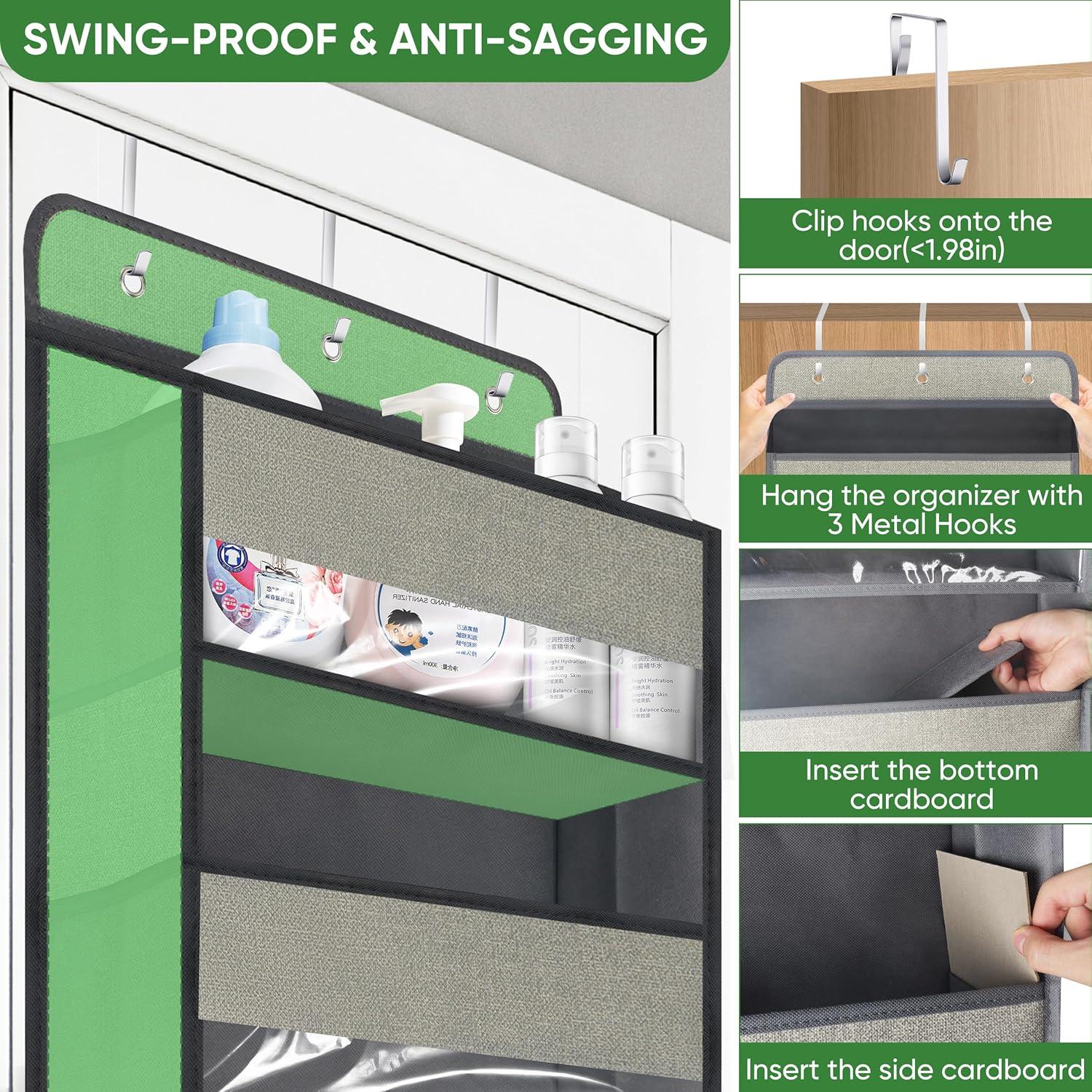 Organizador Colgante sobre la Puerta Jedqlnye 5 Estantes 20 kg Gris