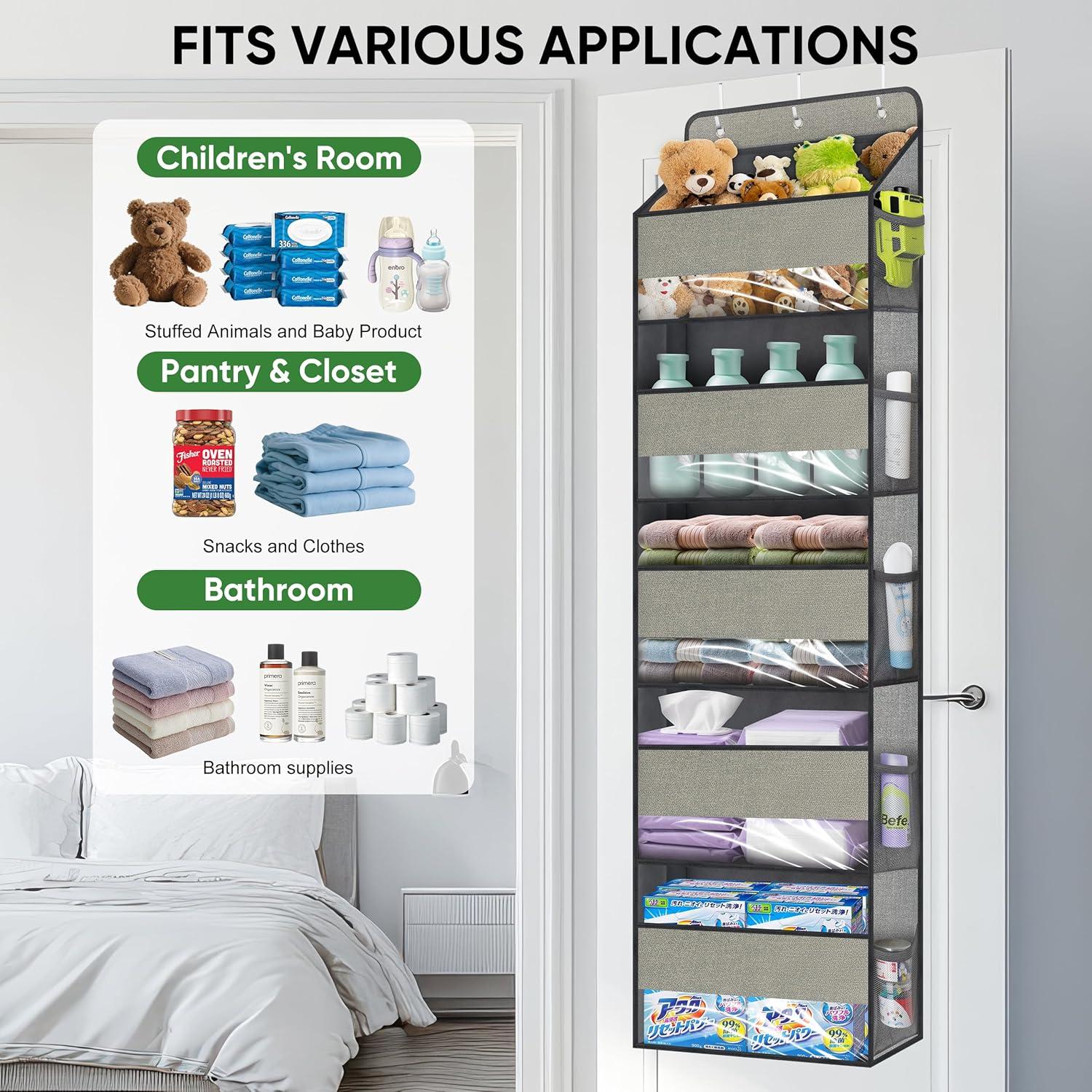 Organizador Colgante sobre la Puerta Jedqlnye 5 Estantes 20 kg Gris