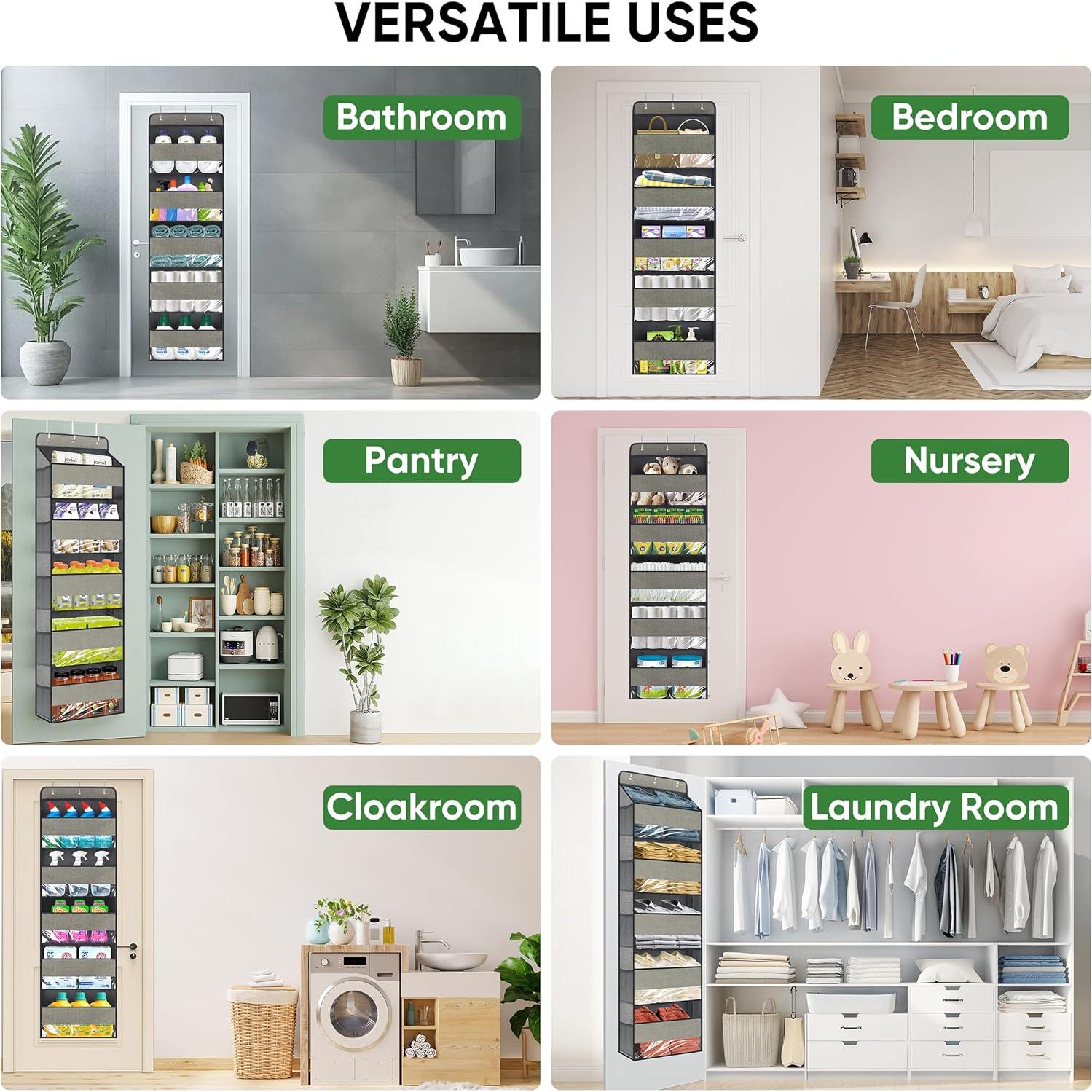 Organizador Colgante sobre la Puerta Jedqlnye 5 Estantes 20 kg Gris