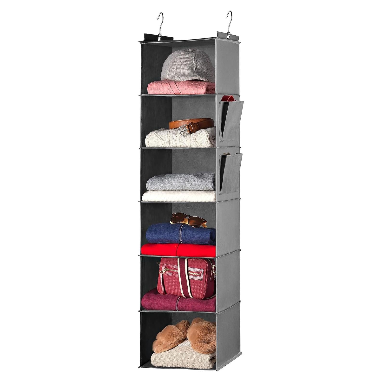 Organizador de Closet Colgante Handy Laundry 6 Estantes Gris