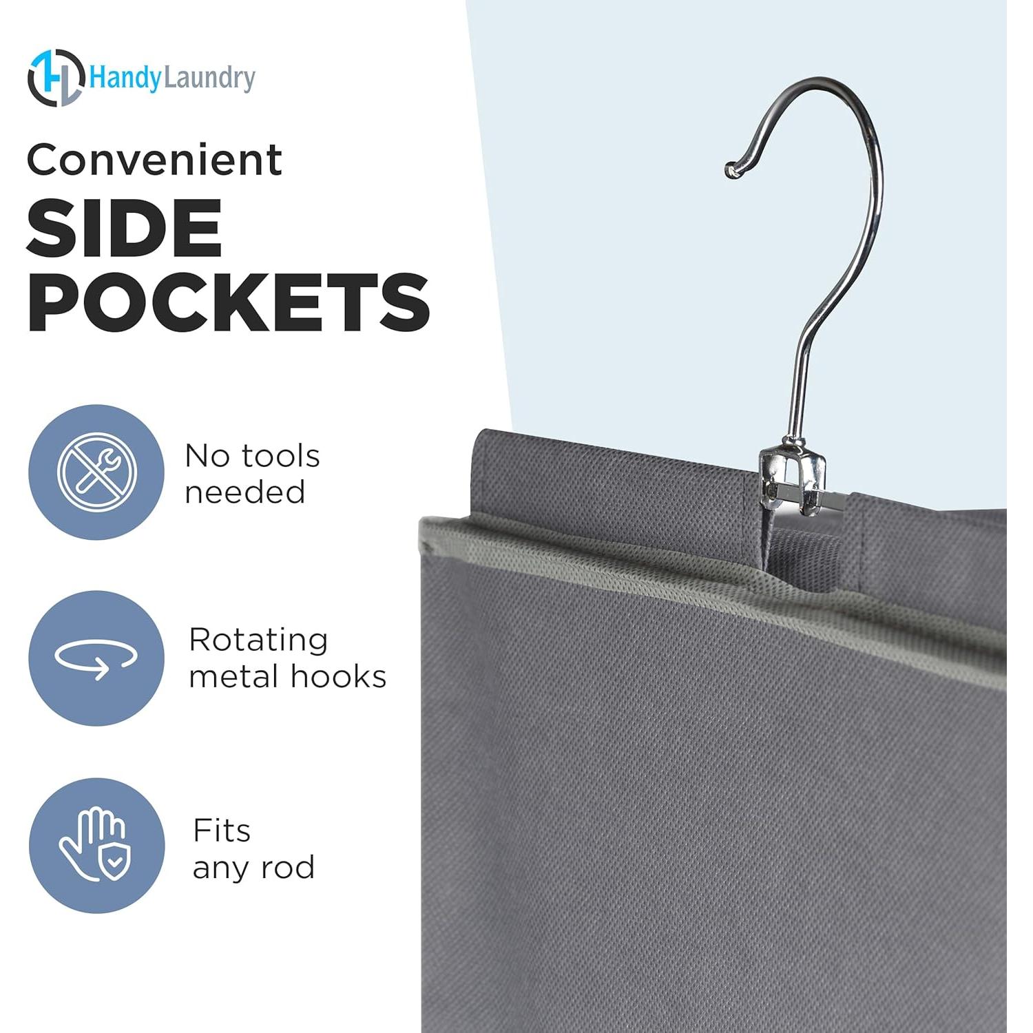 Organizador de Closet Colgante Handy Laundry 6 Estantes Gris